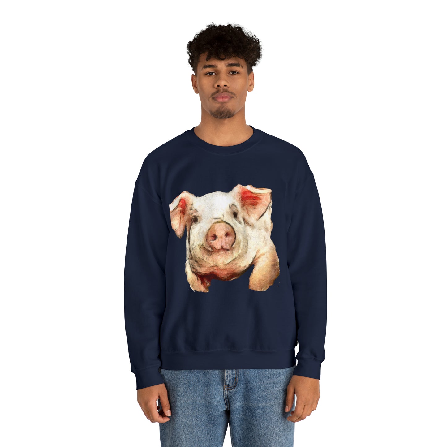 Pig 'Petunia' Unisex 50/50 Crewneck Sweatshirt