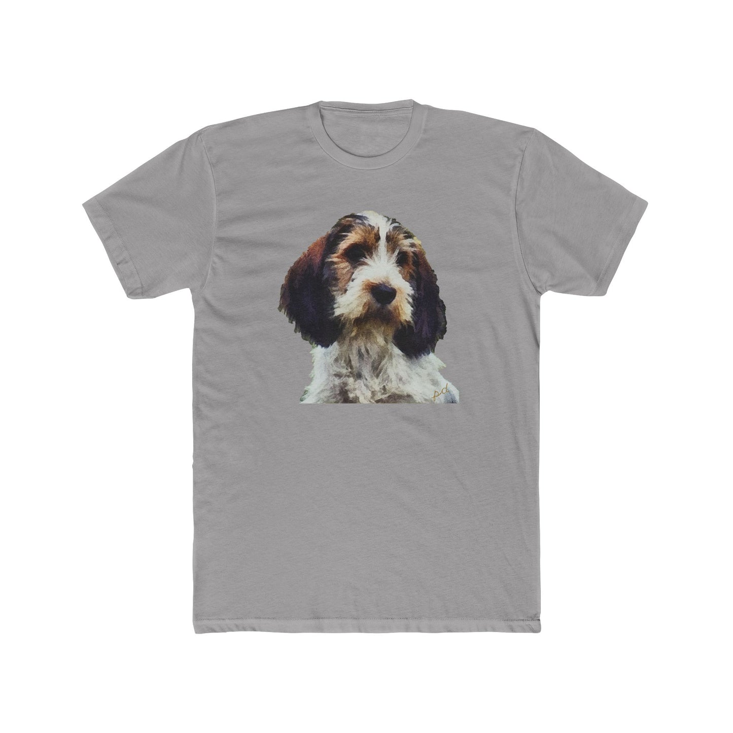 Petit Basset Griffon Vendéen Men's Fitted Cotton Crew Tee