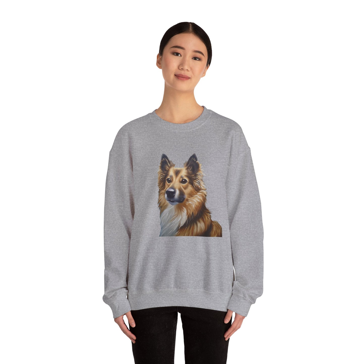 Icelandic Sheepdog Unisex 50/50 Crewneck Sweatshirt