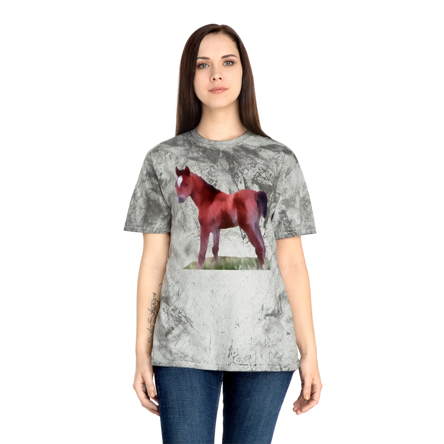 Horse 'Contata' Unisex Cotton Color Blast T-Shirt