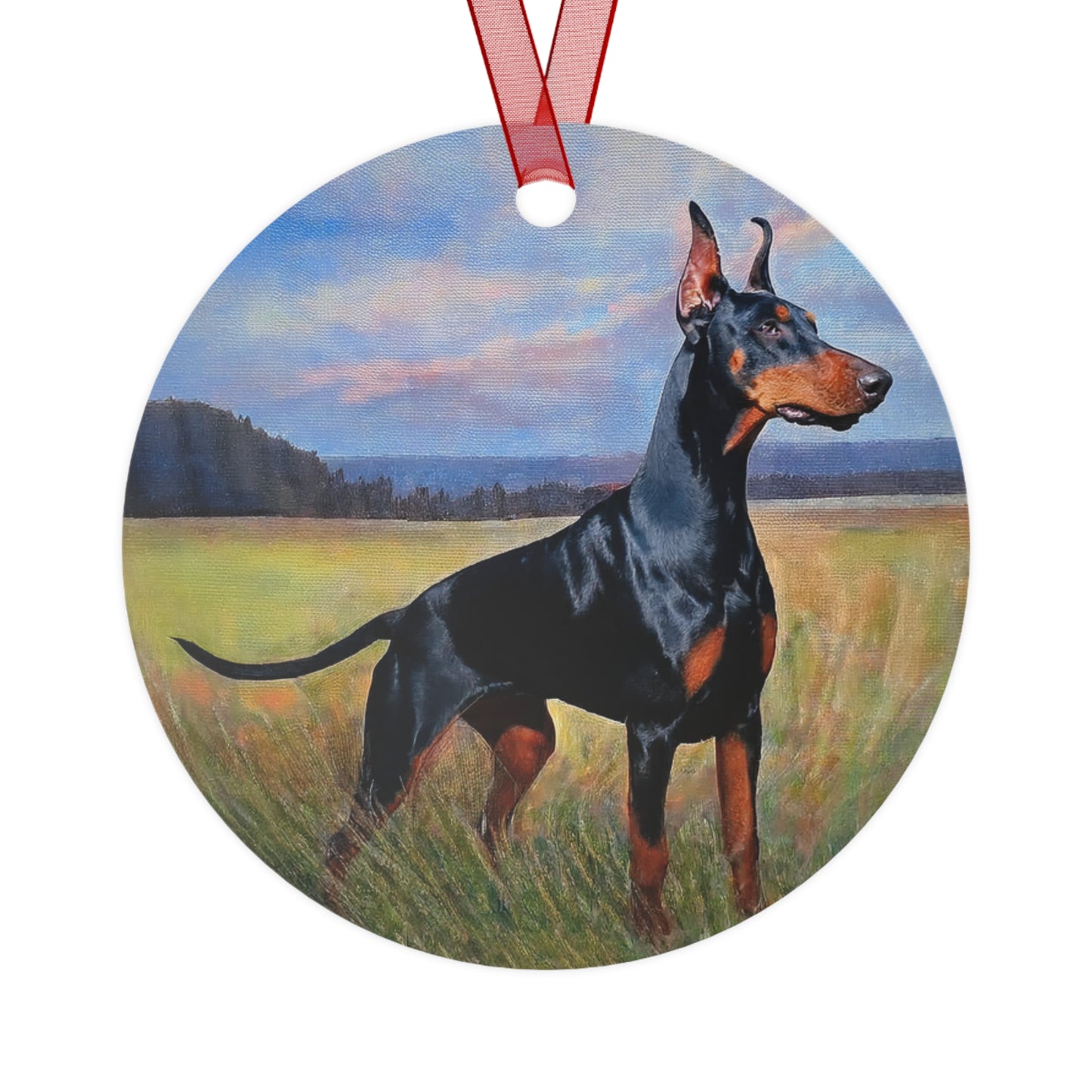 Doberman Pinscher Metal Ornament