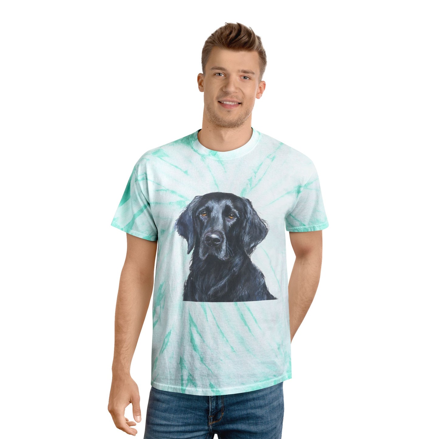 Flat-Coated Retriever Classic Tie-Dye Tee, Cyclone