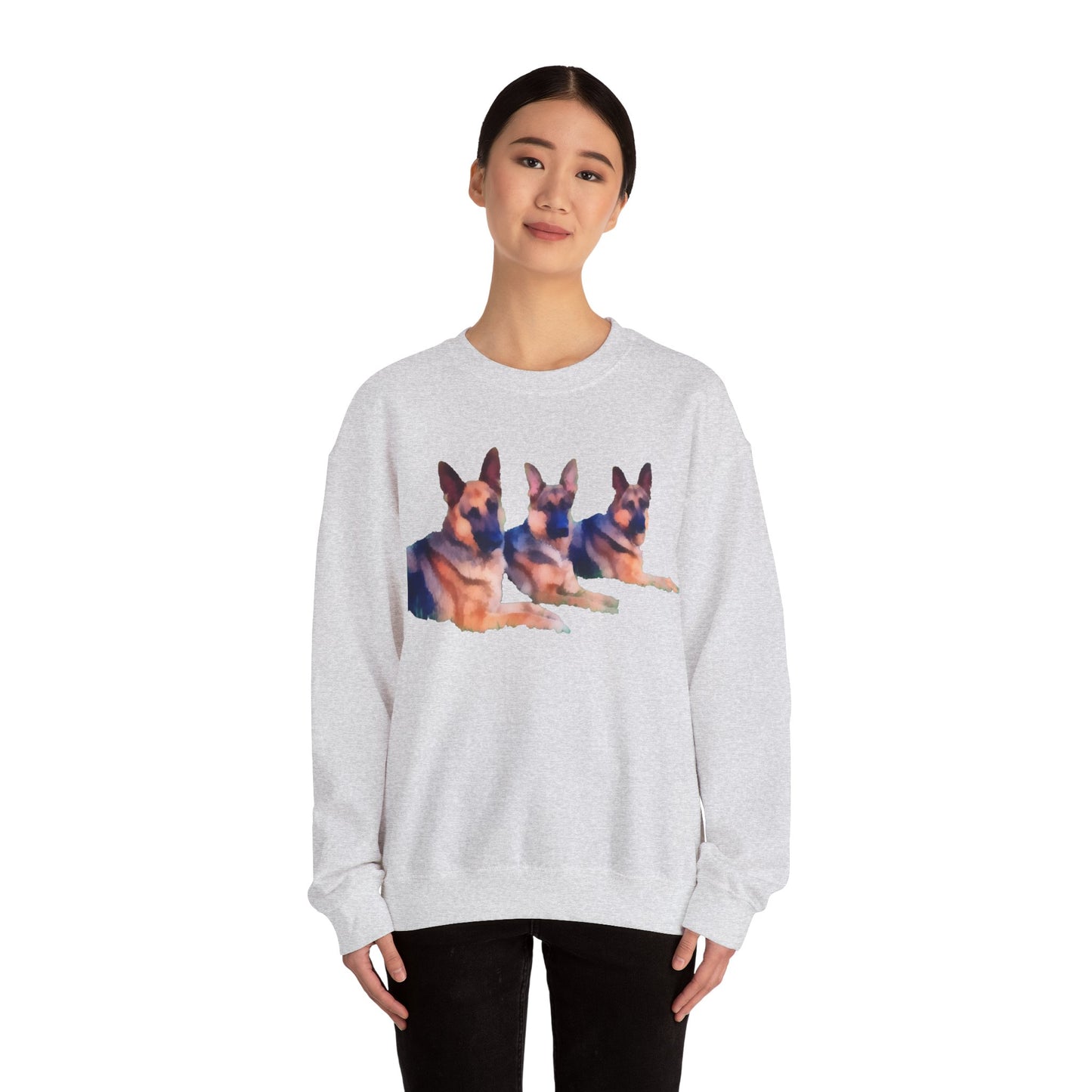 German Shepherd Trio Unisex 50/50 Crewneck Sweatshirt