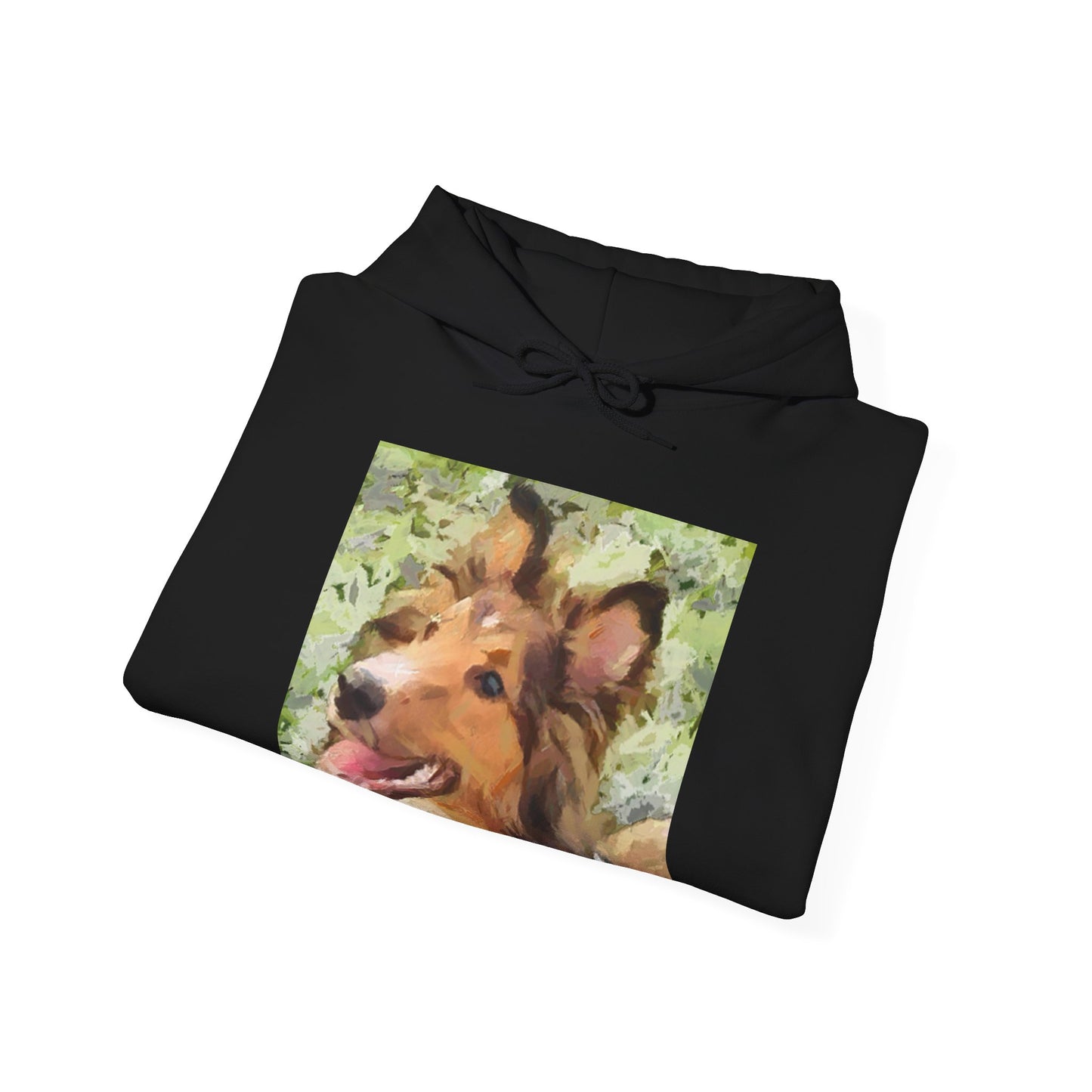 Shetland Sheepdog - Sheltie - "Sheltie Mae' Unisex 50/50 Hooded Sweatshirt