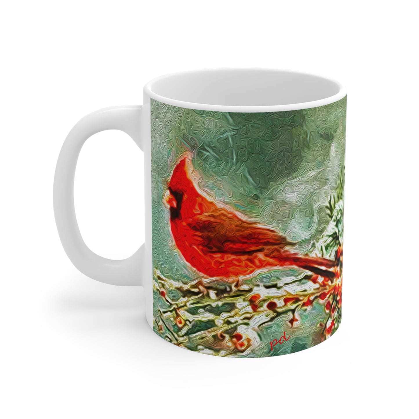 Winter Cardinal - Ceramic Mug 11oz