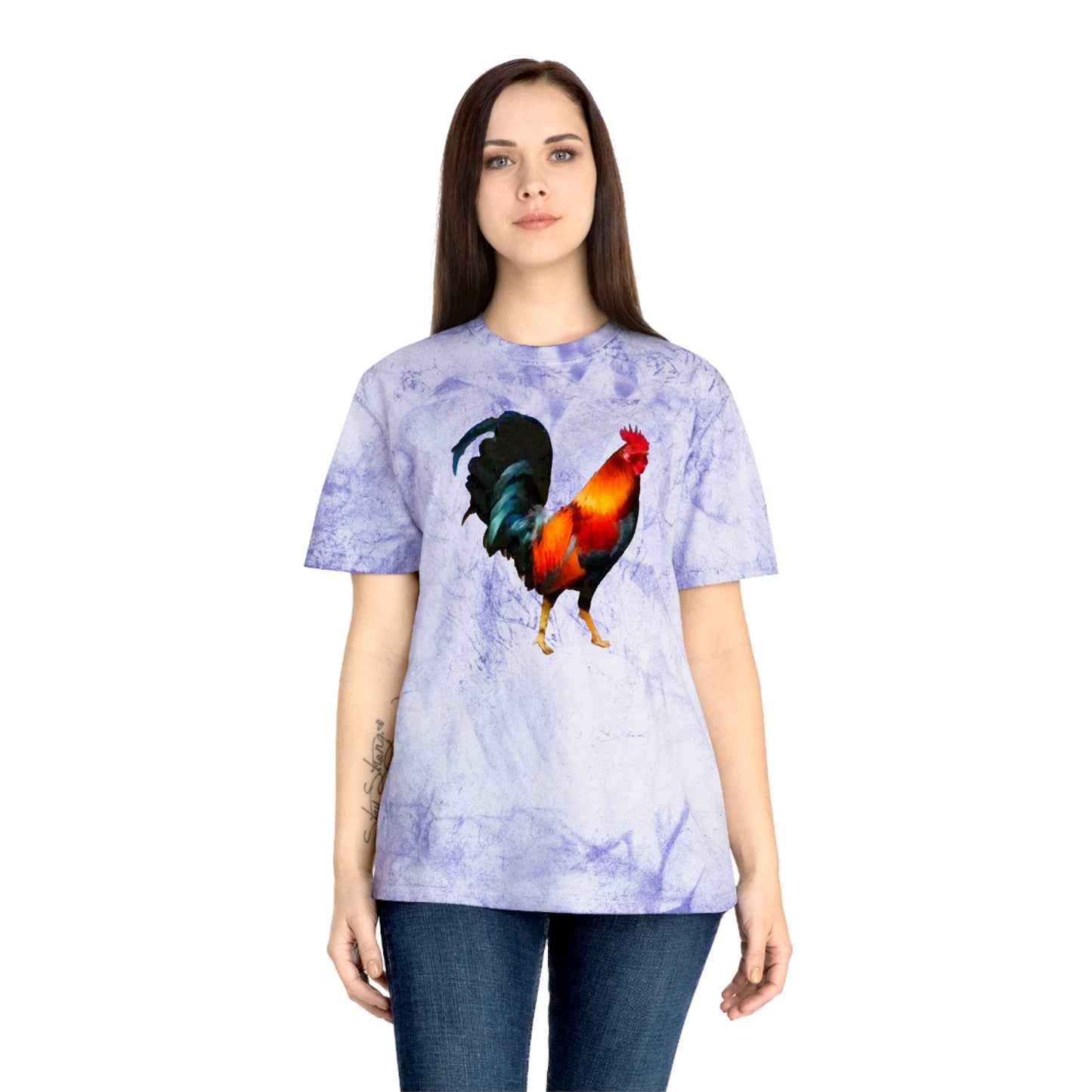 Rooster 'Silas' Unisex Cotton Color Blast T-Shirt