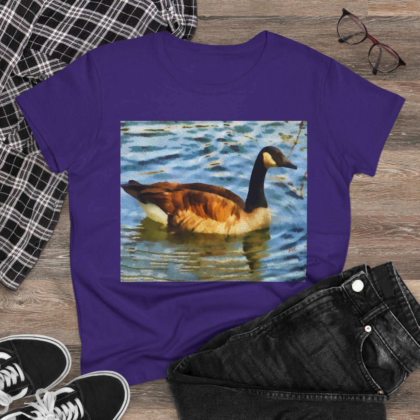 Canadian Geese Women's Midweight Cotton Tee