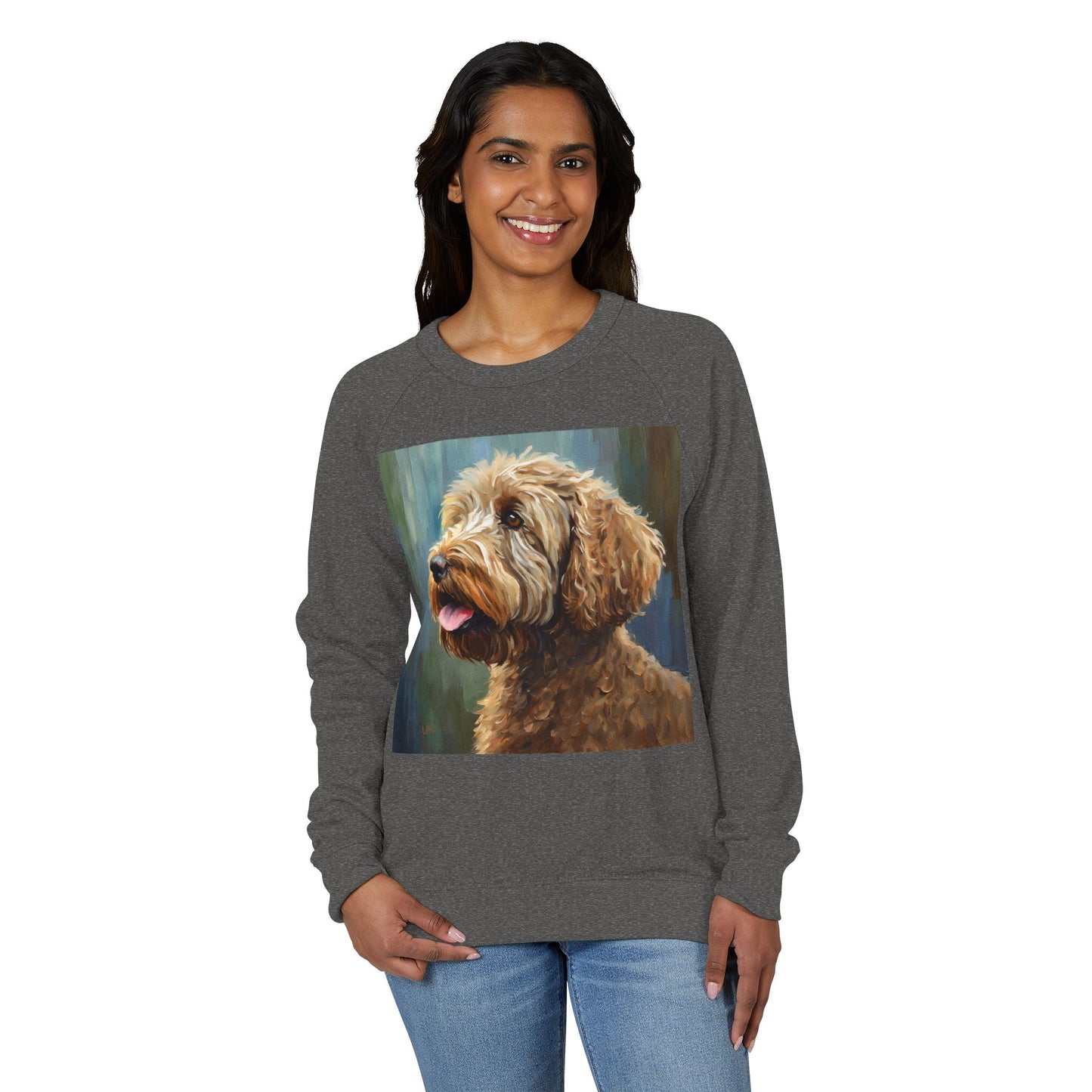 Labradoodle Unisex French Terry Raglan Crewneck