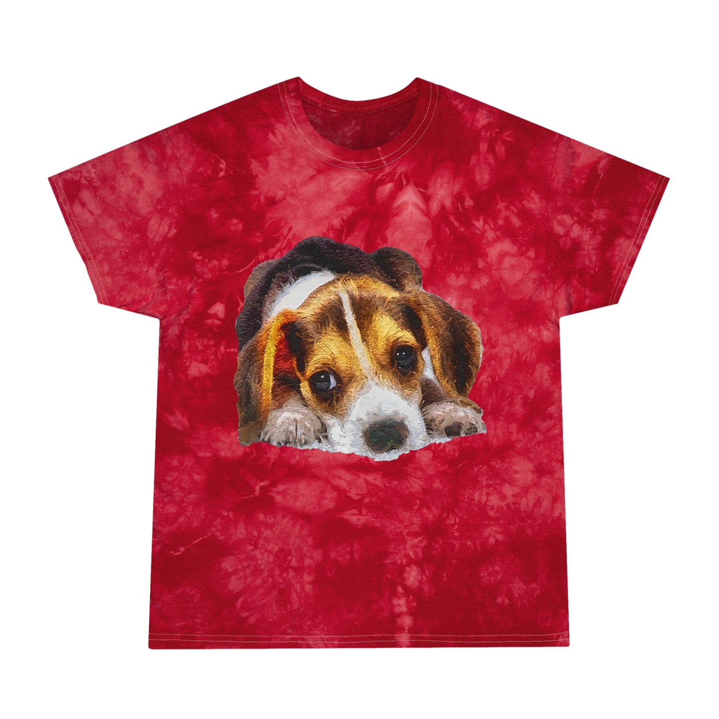 Beagle 'Daisy Mae' Unisex Cotton Tie-Dye Tee, Crystal