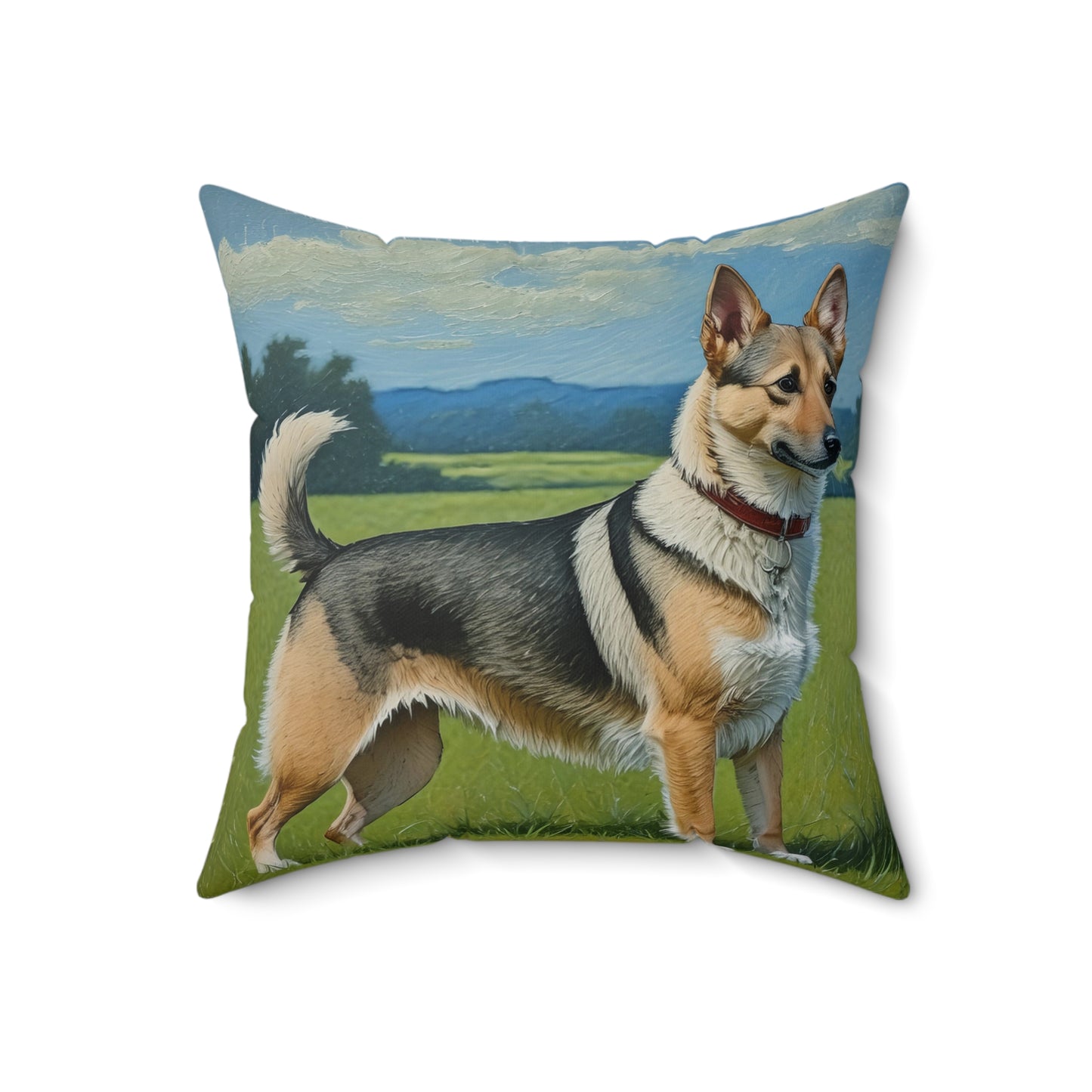 Swedish Vallhund Spun Polyester Throw Pillow
