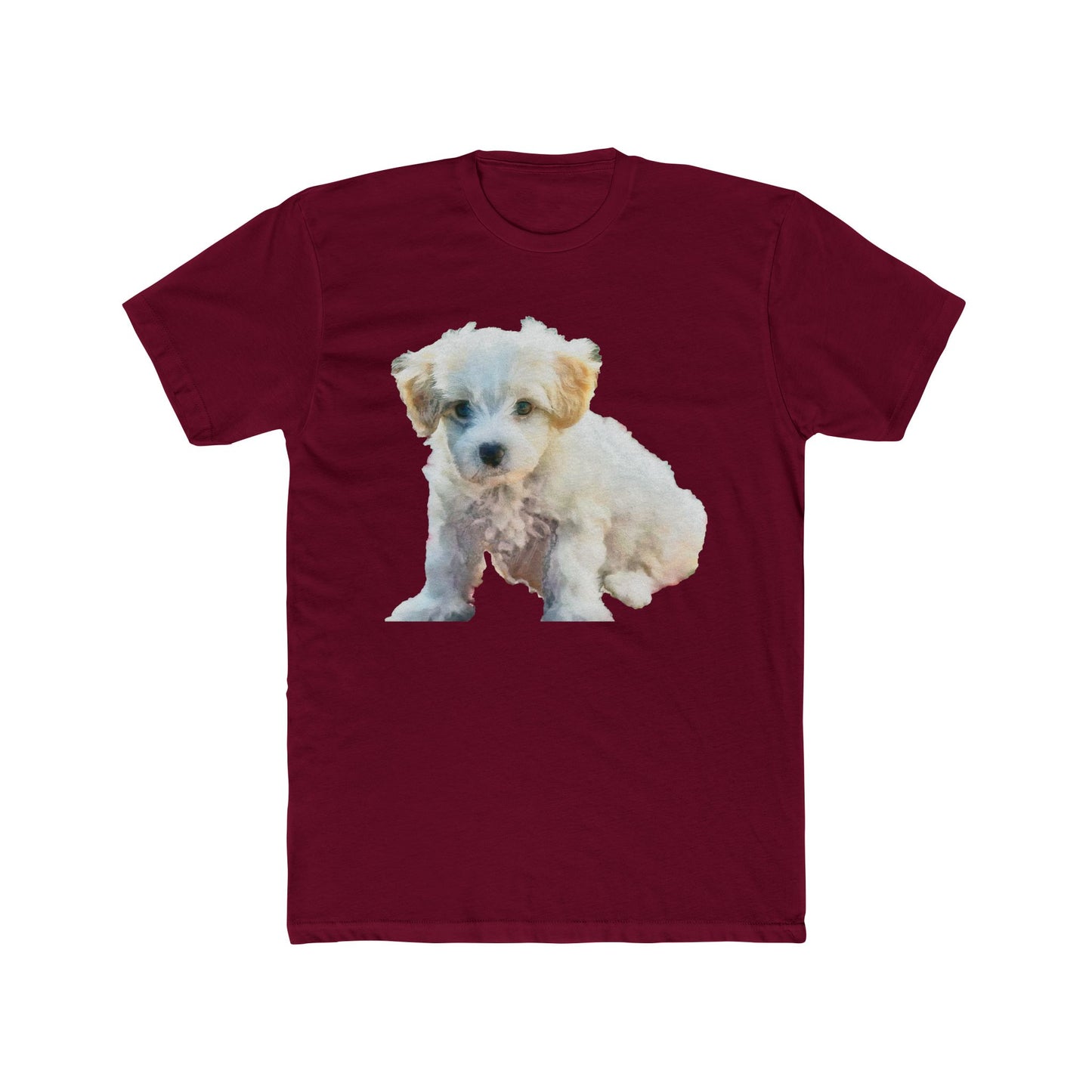 Bichon Frise Men's Fitted Cotton Crew Tee