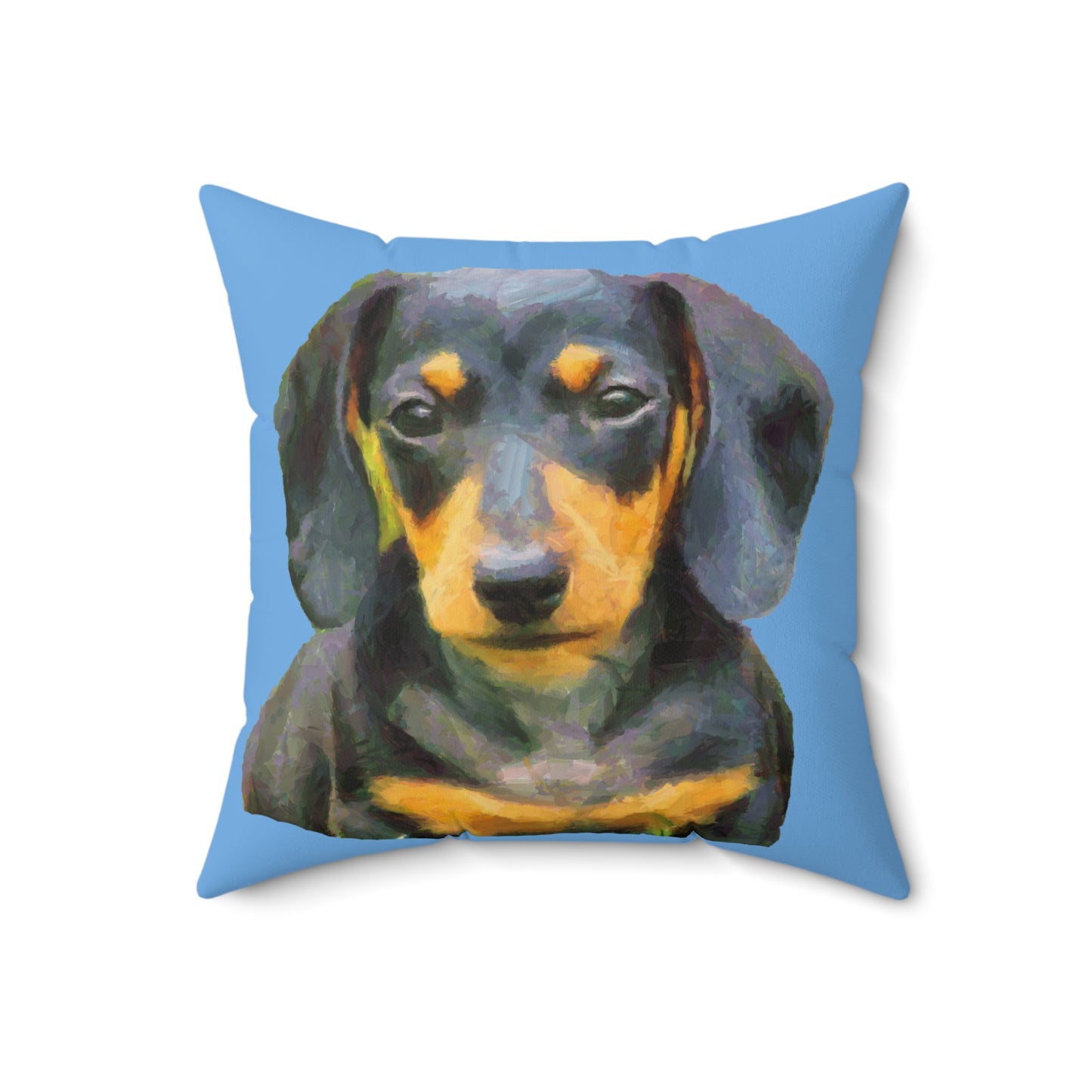 Dachshund 'Doxie #2' Spun Polyester Throw Pillow