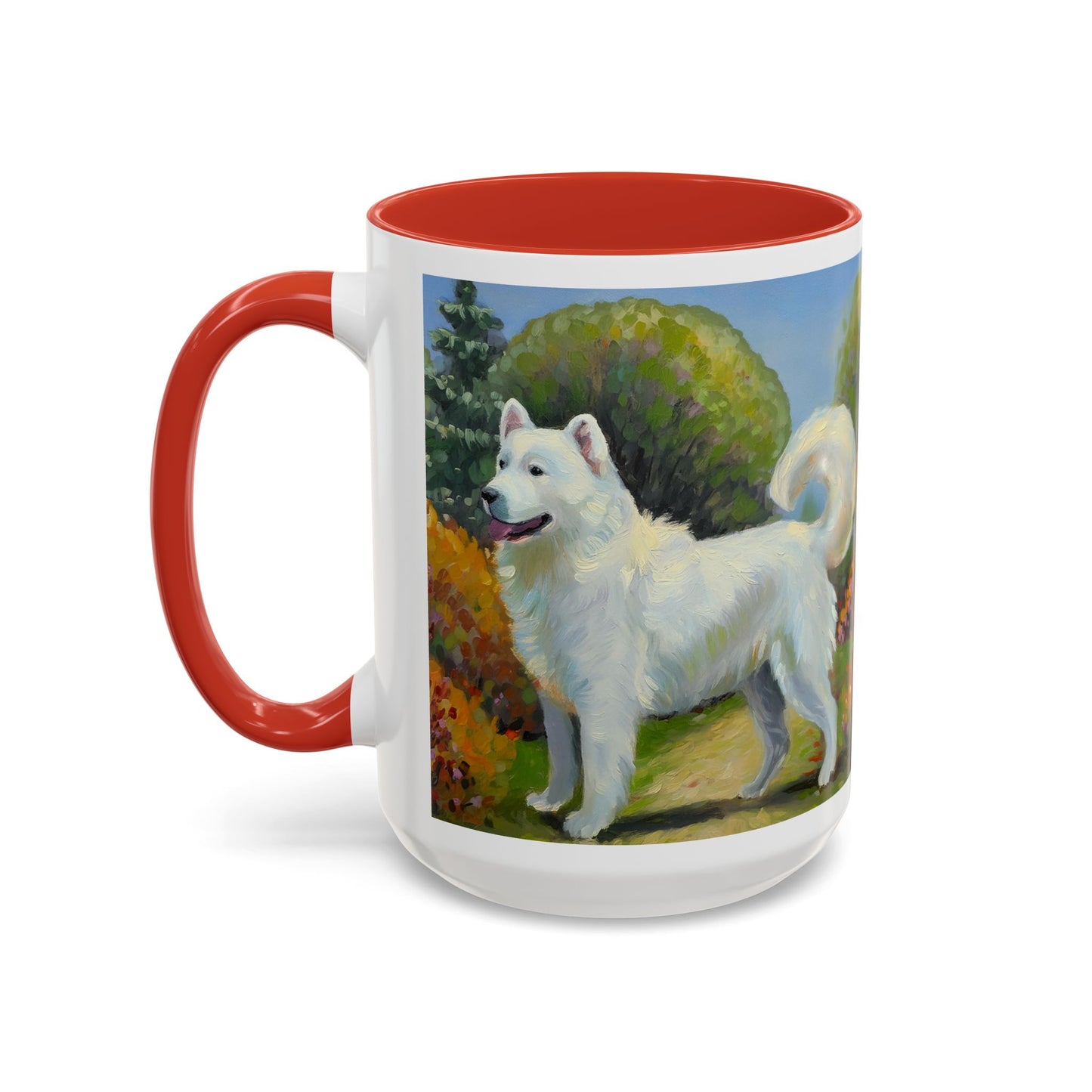 Japanese Spitz Ceramic Accent Mug - 2 Sizes