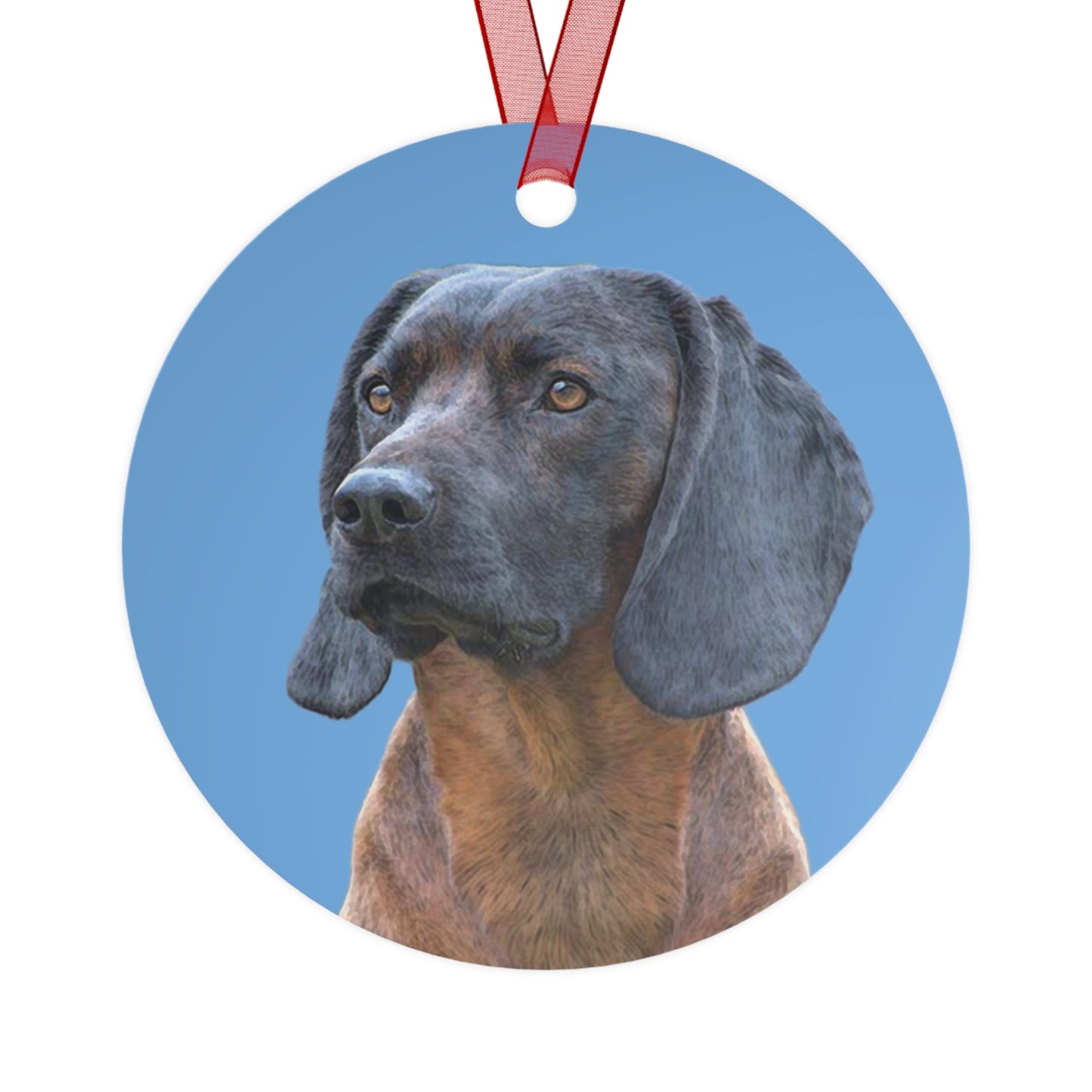 Bavarian Mountain Scent Hound Metal Ornament: A Celebration of Love