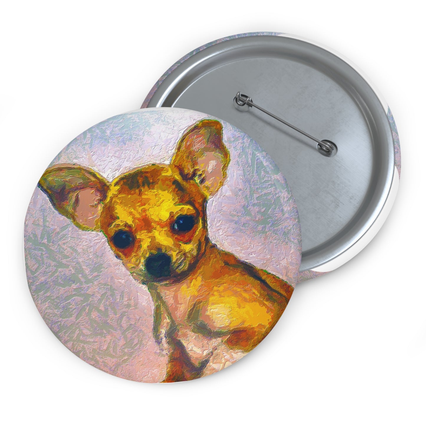 Chihuahua 'Belle' Metal Pinback Button