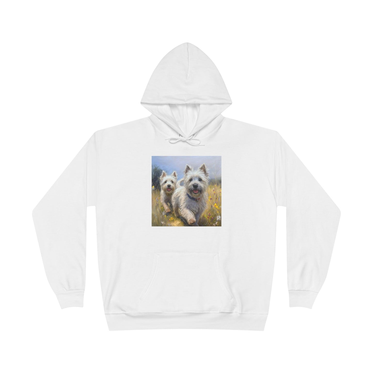 Cairn Terriers - Unisex Cotton Blend Fleece Lined Hoodie Sweatshirt