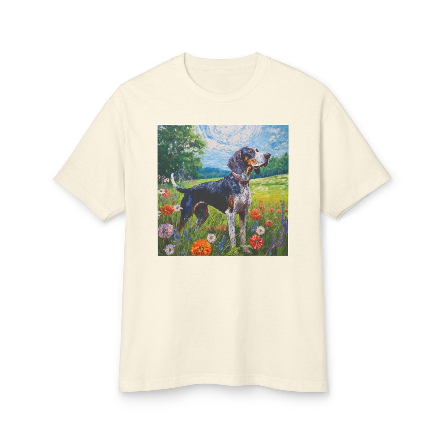Bluetick Coonhound Unisex Relaxed Fit Heavyweight Tee