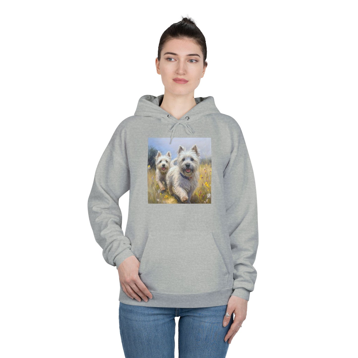 Cairn Terriers - Unisex Cotton Blend Fleece Lined Hoodie Sweatshirt