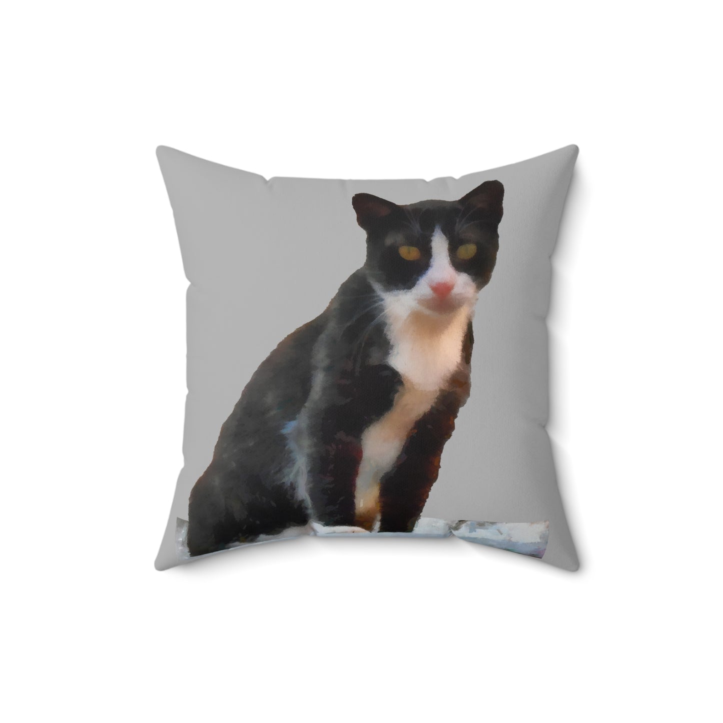 Cat from Hydra - Spun Polyester Throw Pillow