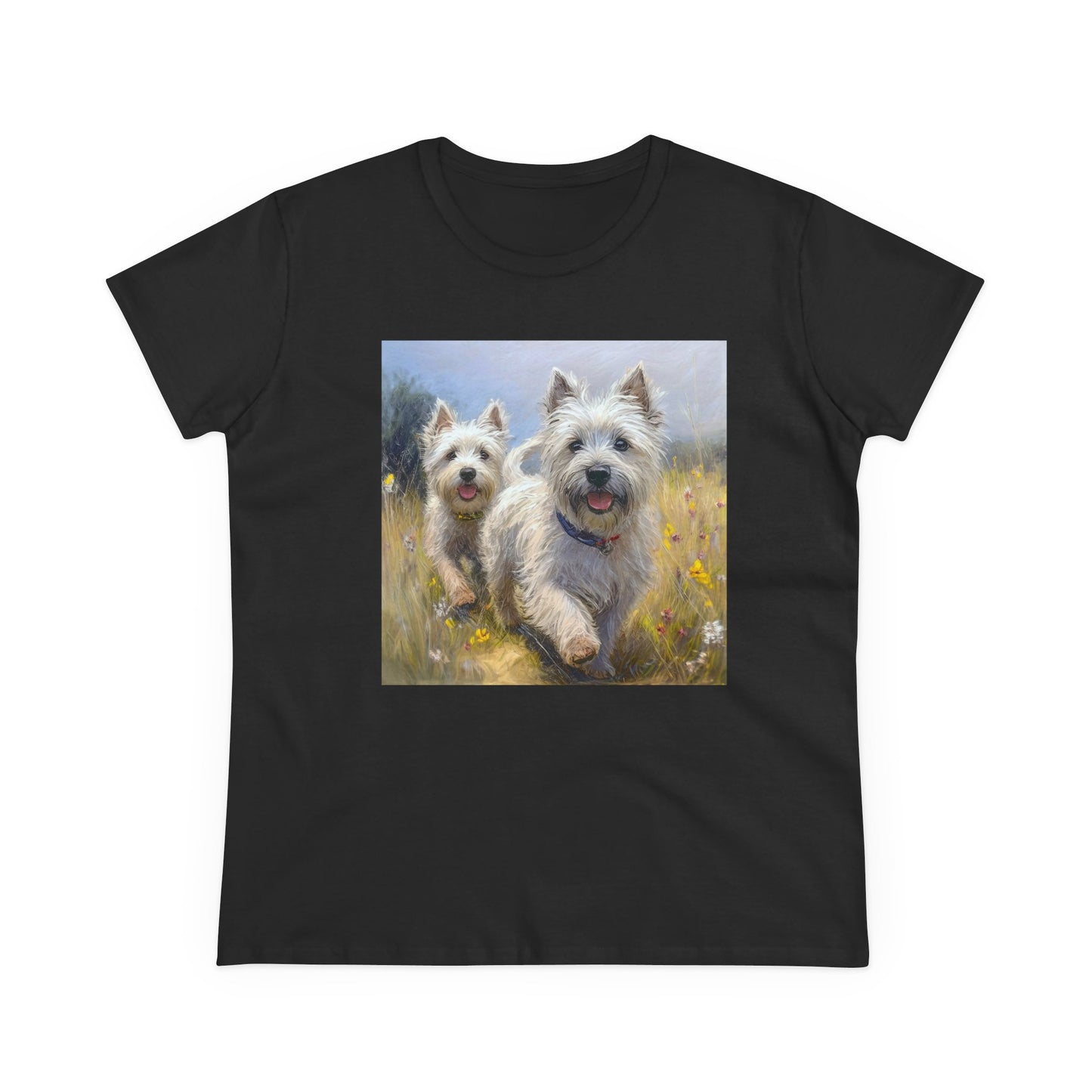 Cairn Terriers - Women's Midweight Cotton Tee