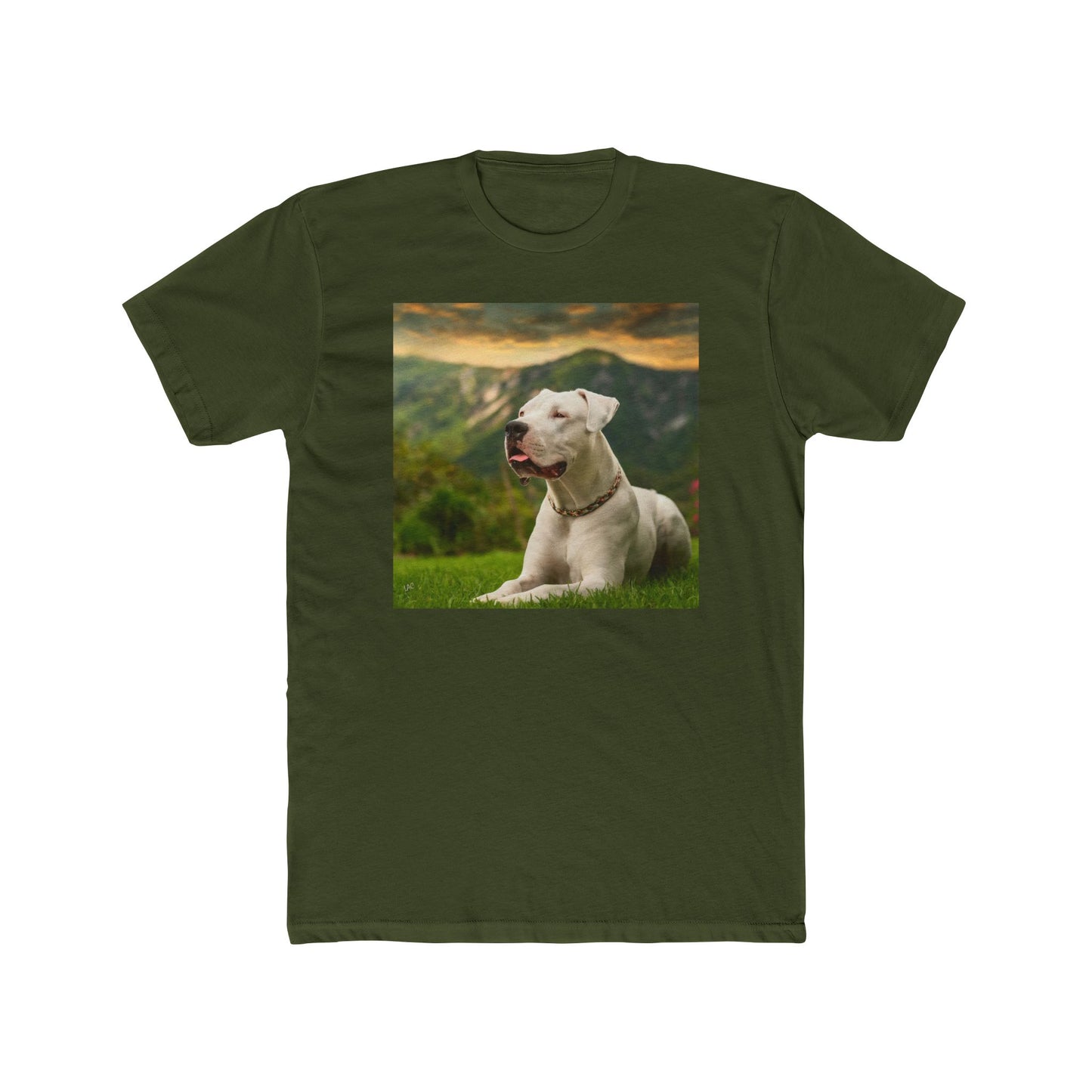 Dogo Argentino Men's Fitted Cotton Crew Tee
