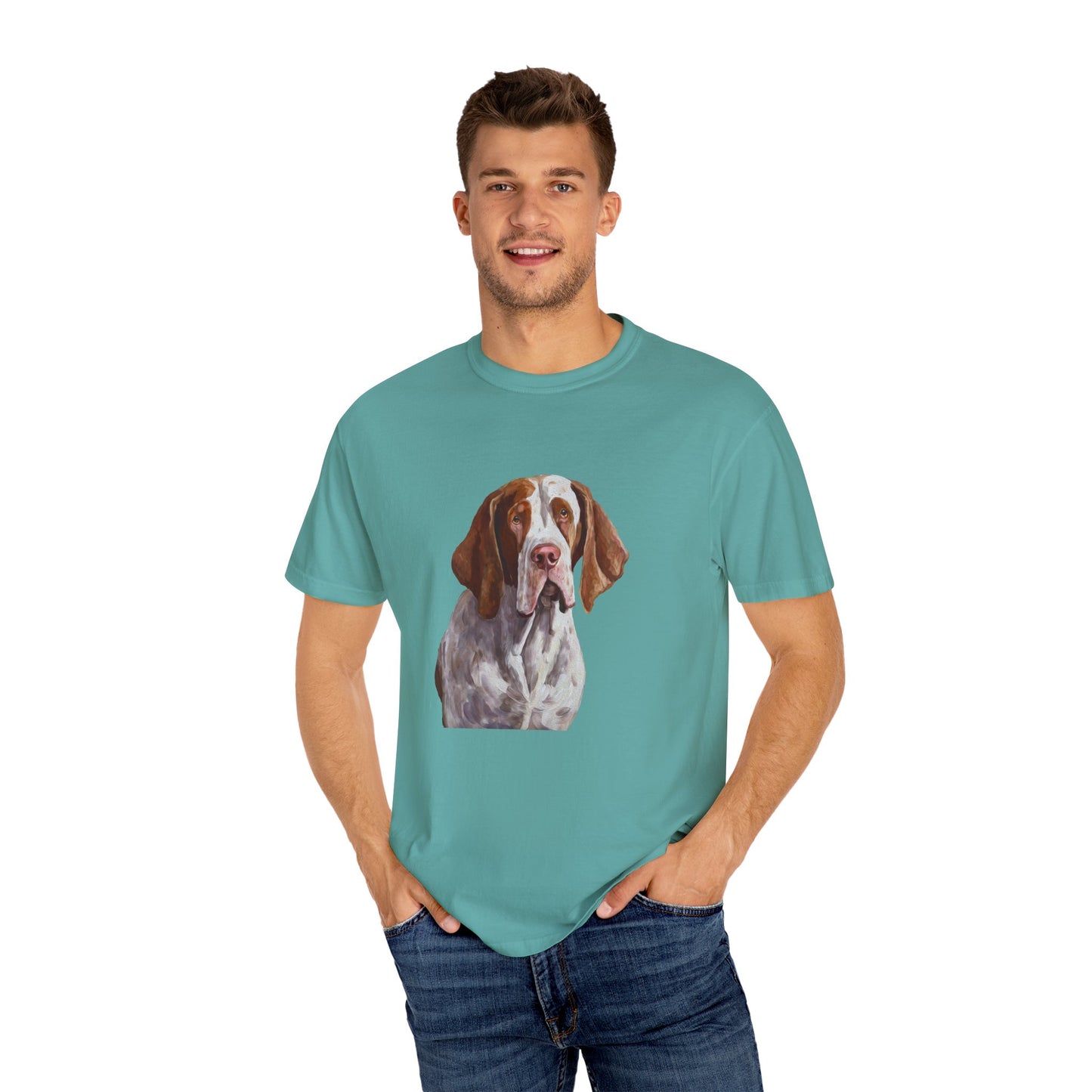 Bracco Italiano Unisex Relaxed Fit Garment-Dyed T-shirt