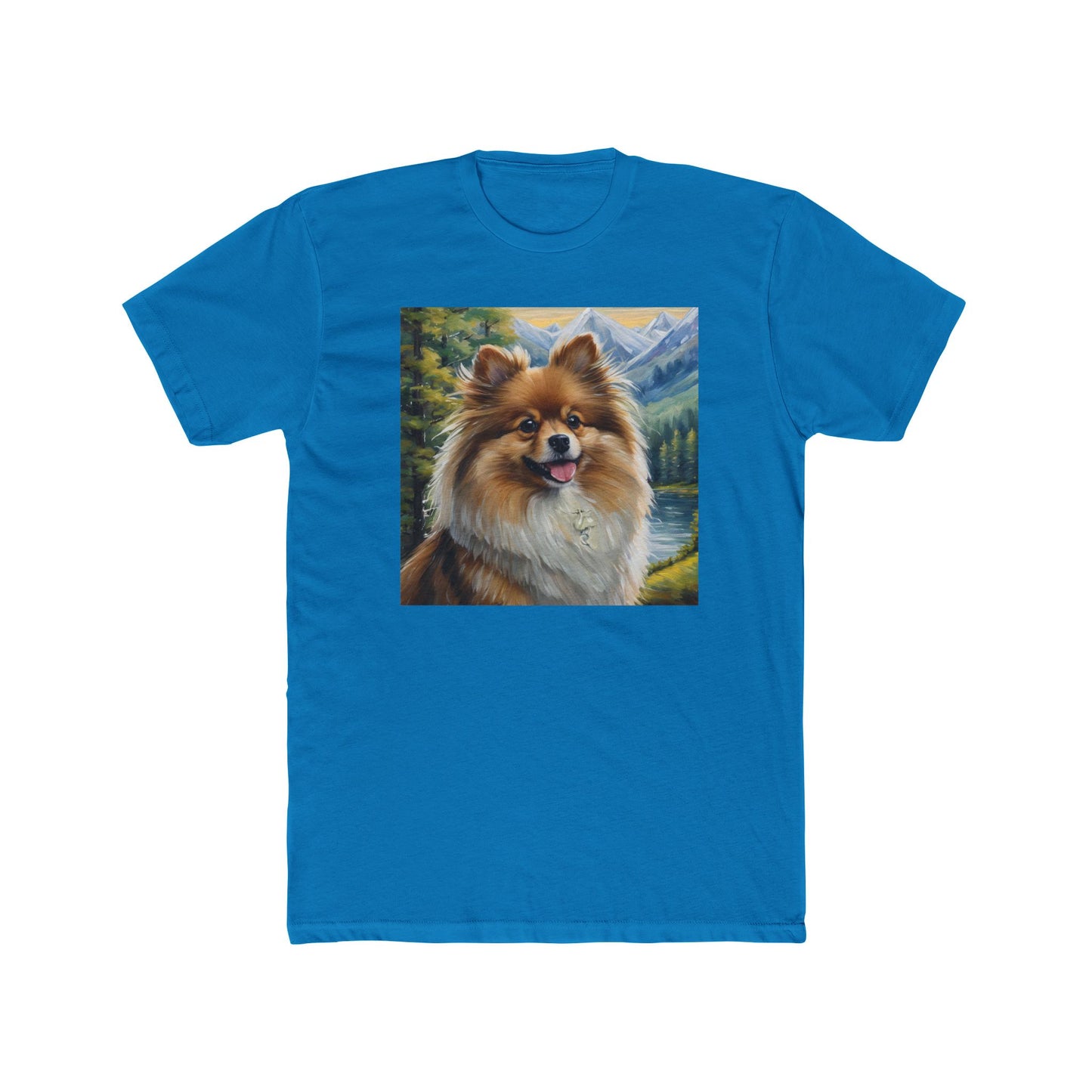 German Spitz - Men's Fitted Cotton Crew Tee