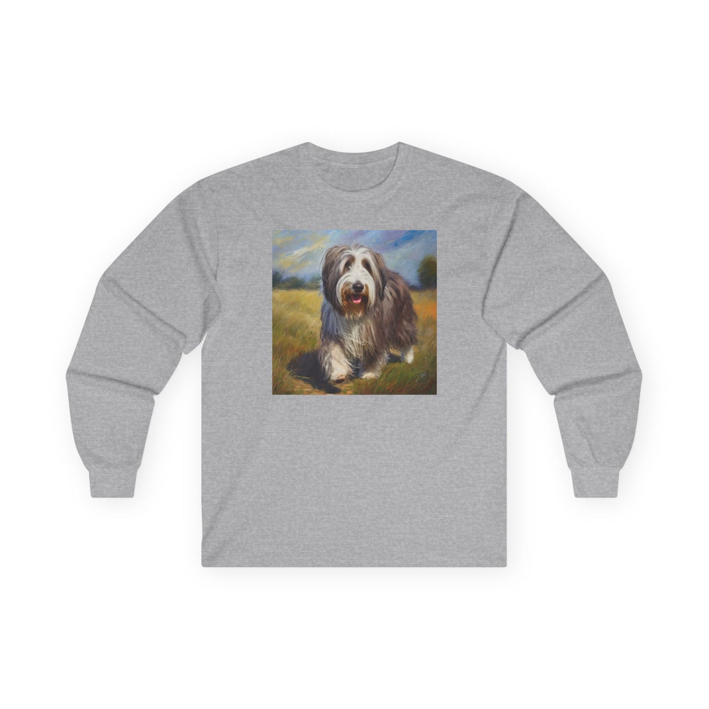 Bearded Collie Cotton Long Sleeve Tee