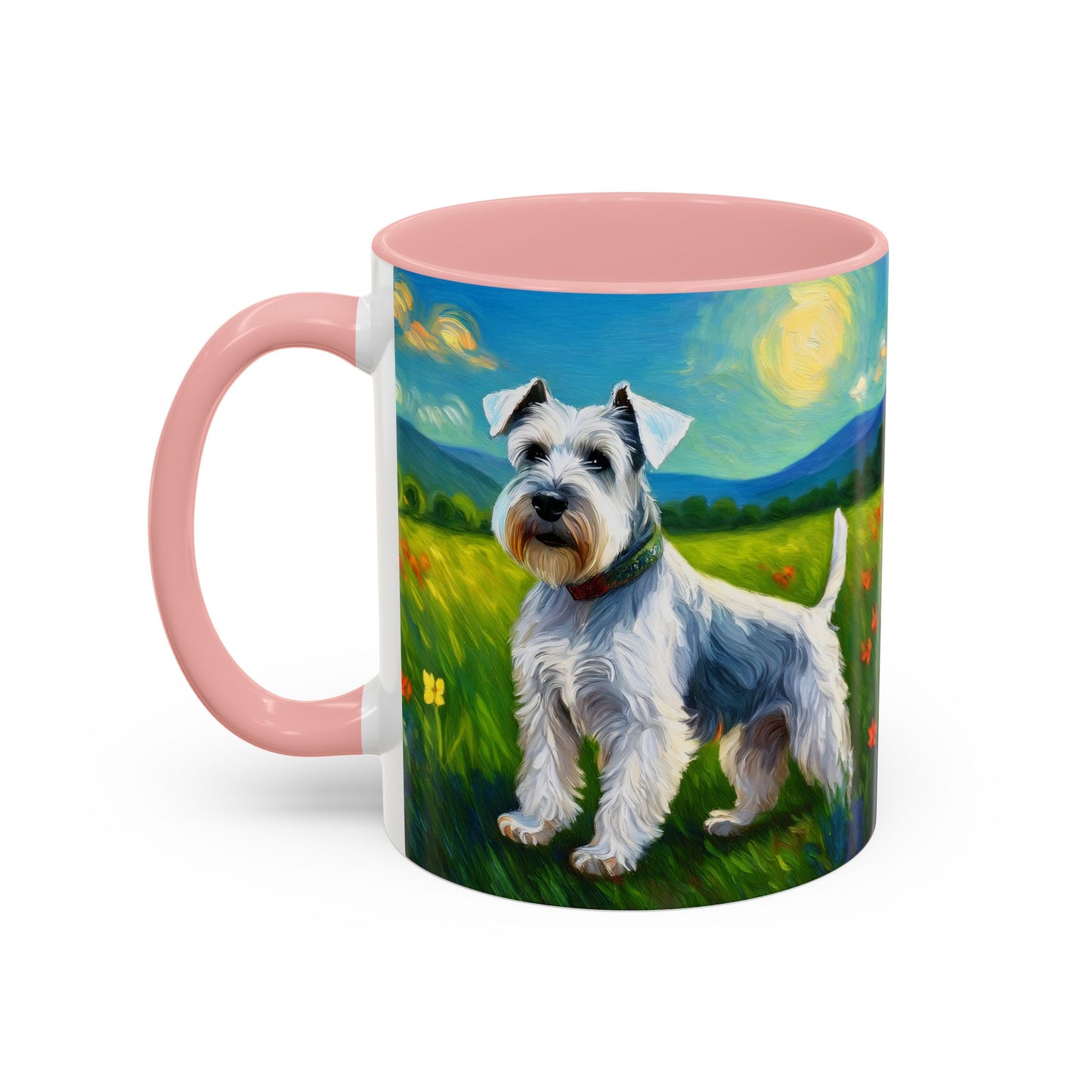 White Schnauzer Accent Coffee Mug - 2 Sizes