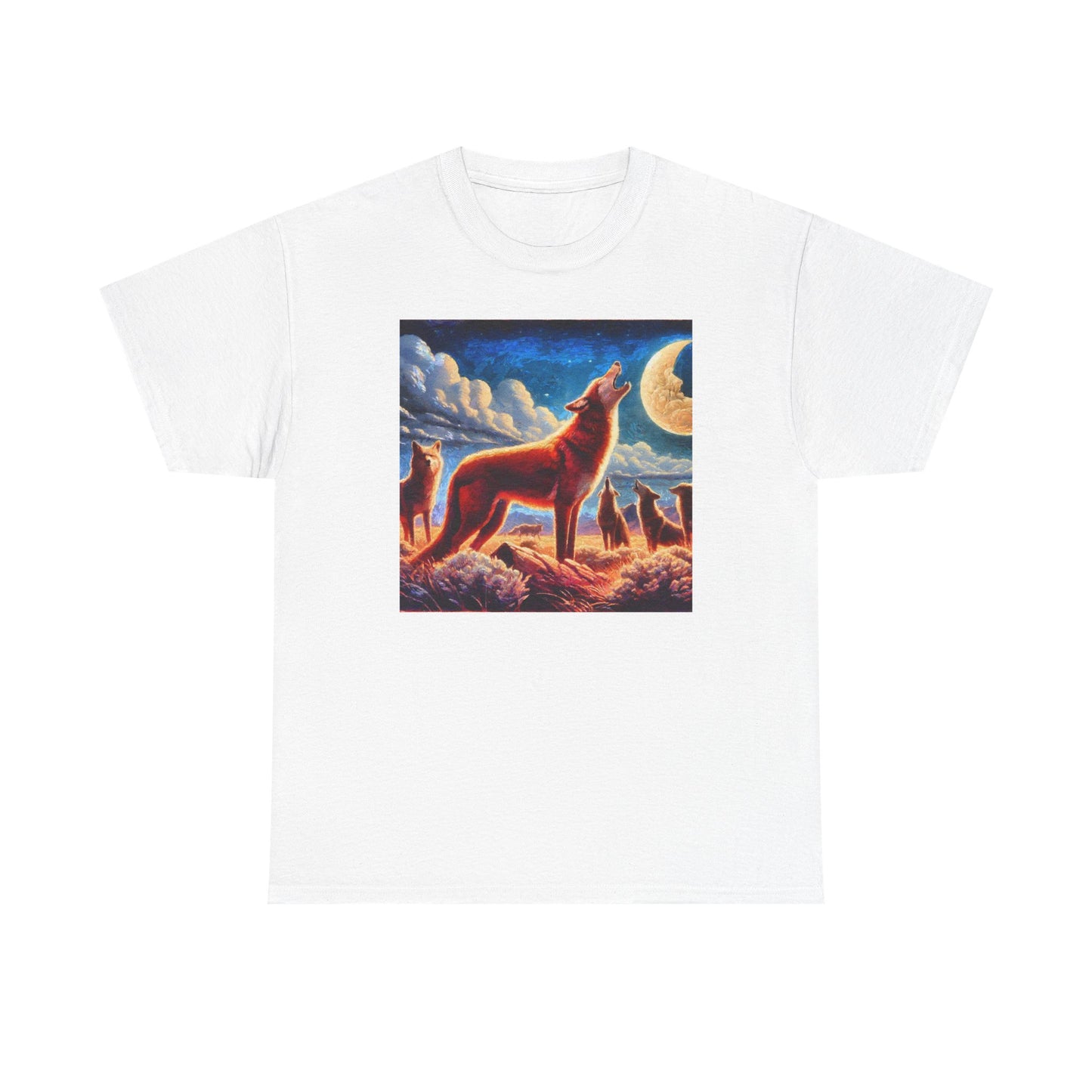 Coyotees in Moonlight Unisex Heavy Cotton Tee