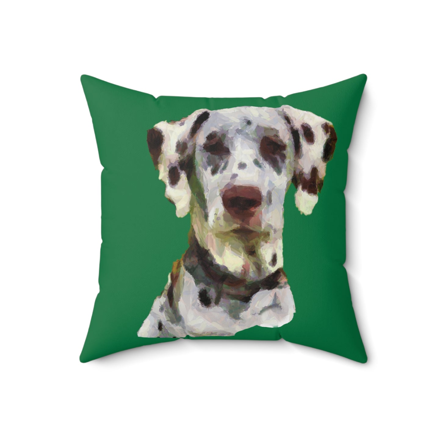 Dalmatian Impressionistic Spun Polyester Throw Pillow