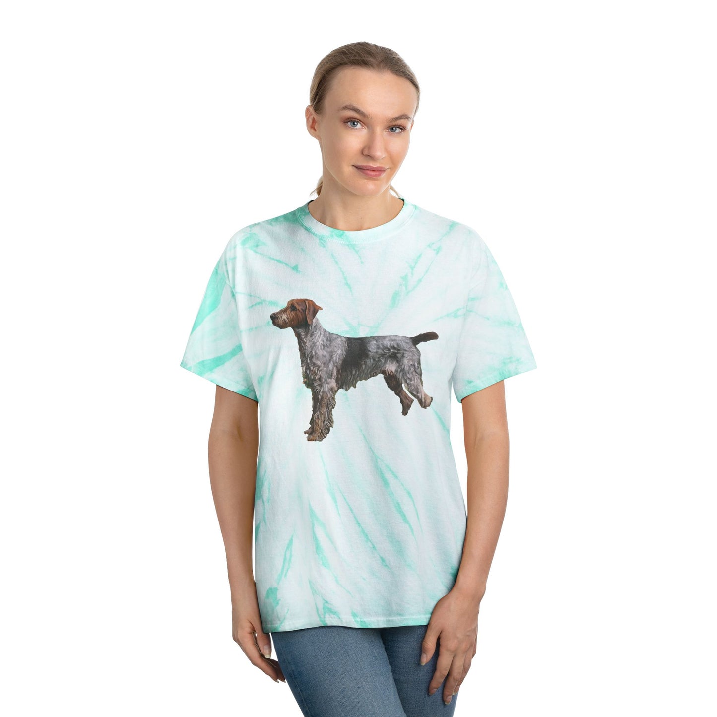 Wirehaired Pointing Griffon Unisex Tie-Dye Tee, Cyclone