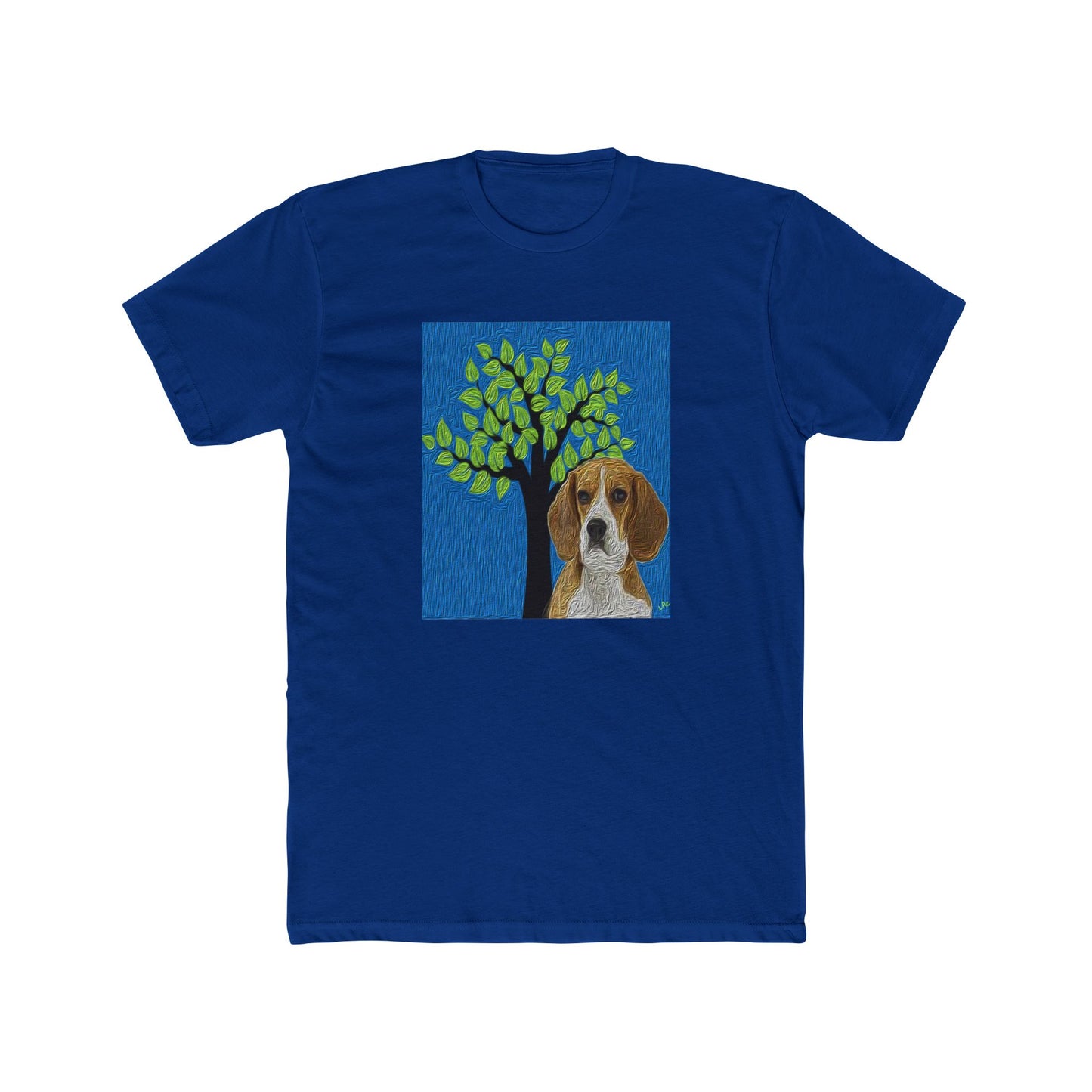 Beagle 'Hopper' Men's Fitted Cotton Crew Tee