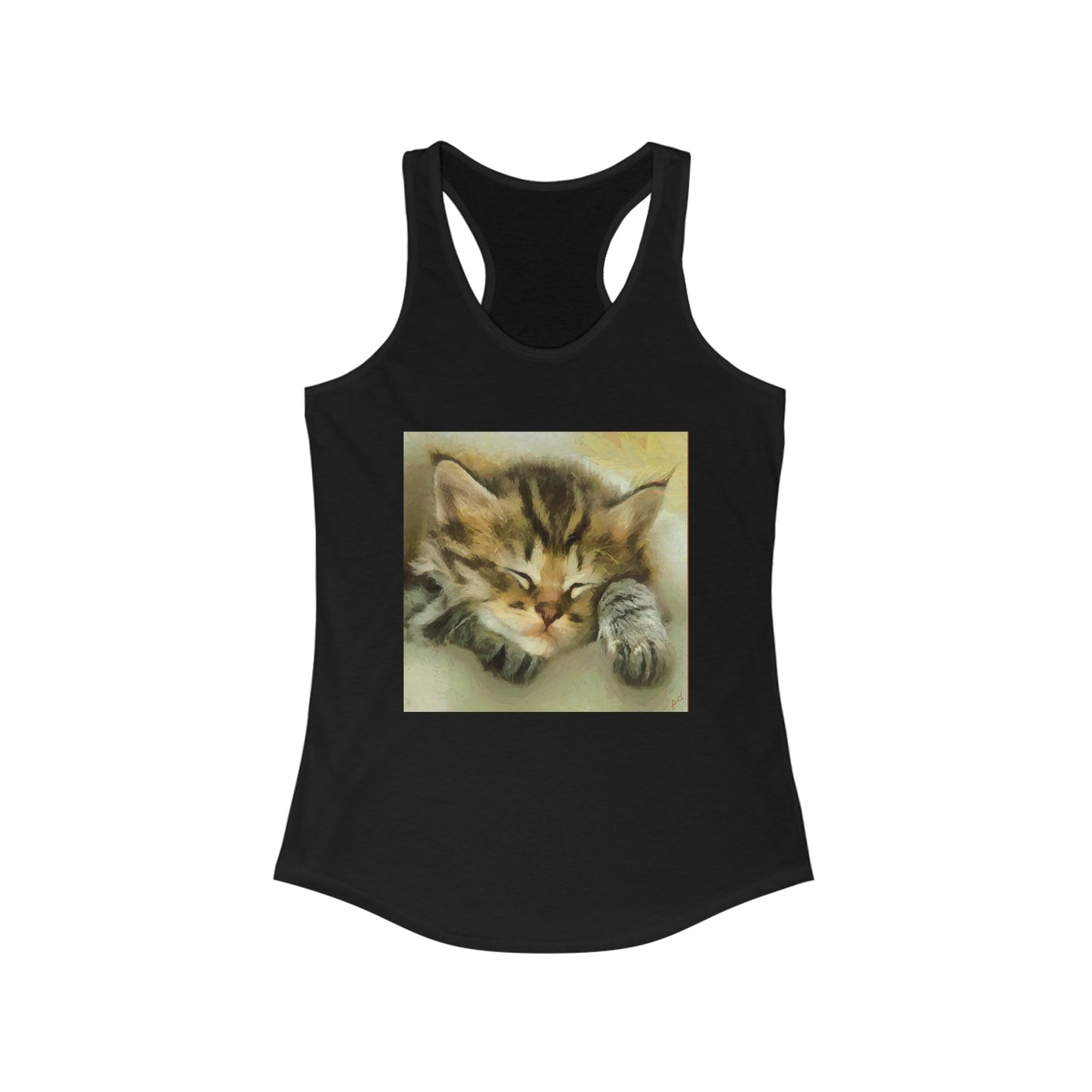 Sleepy Brucie the Cat - Women's Racerback Tank