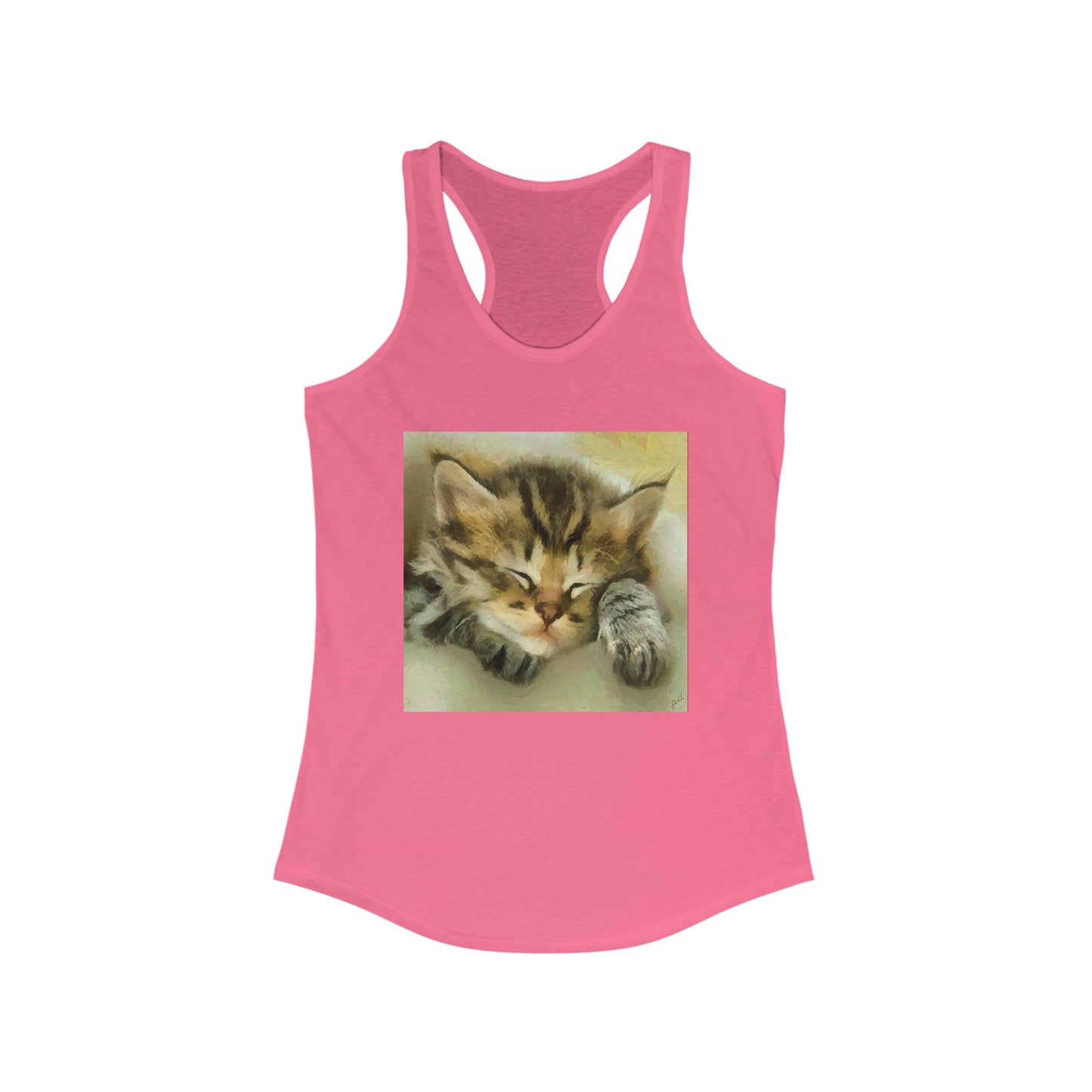 Sleepy Brucie the Cat - Women's Racerback Tank
