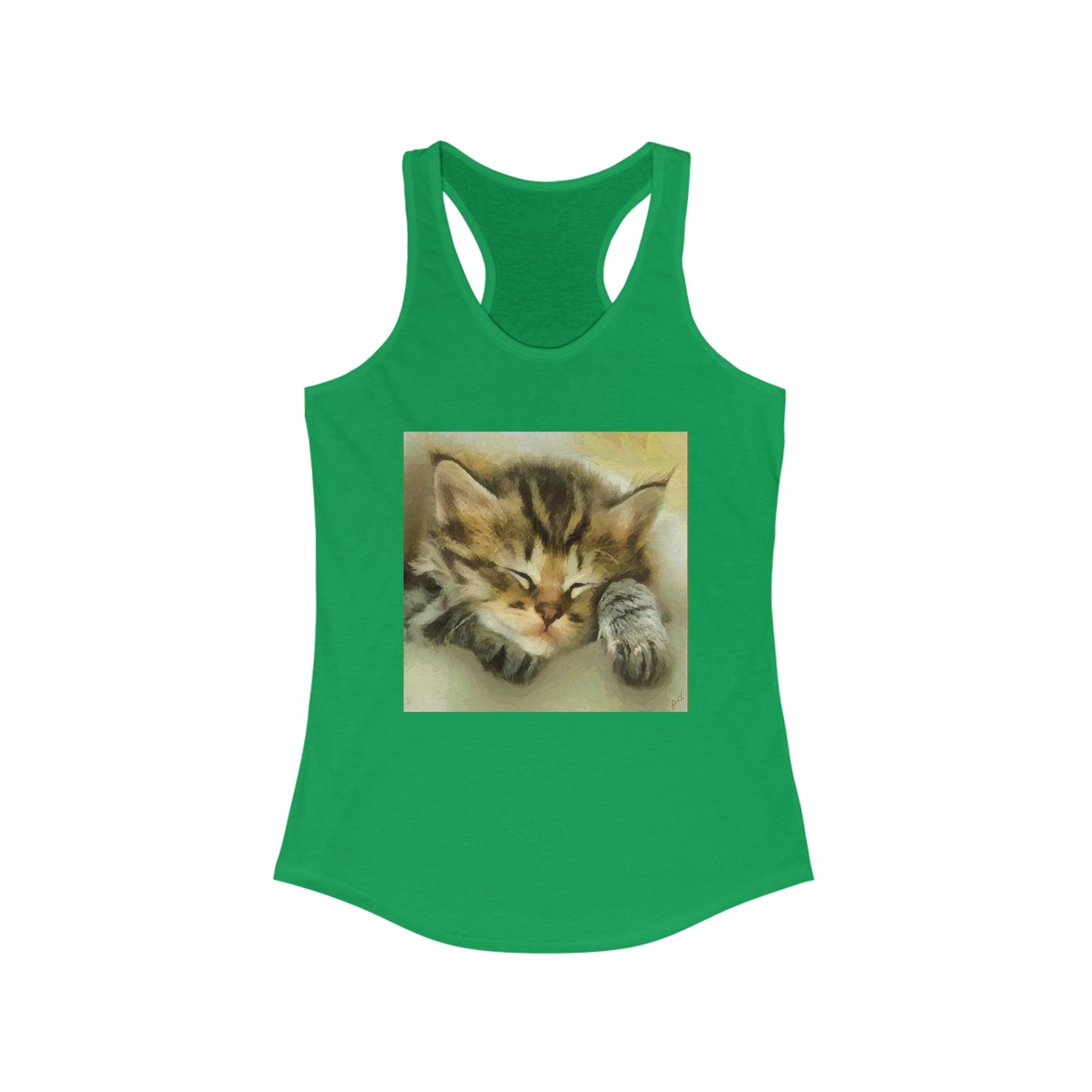 Sleepy Brucie the Cat - Women's Racerback Tank