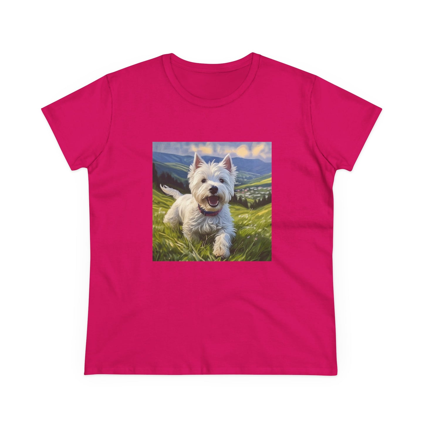 Westie #2 - West Highland Terrier - Women's Midweight Cotton Tee