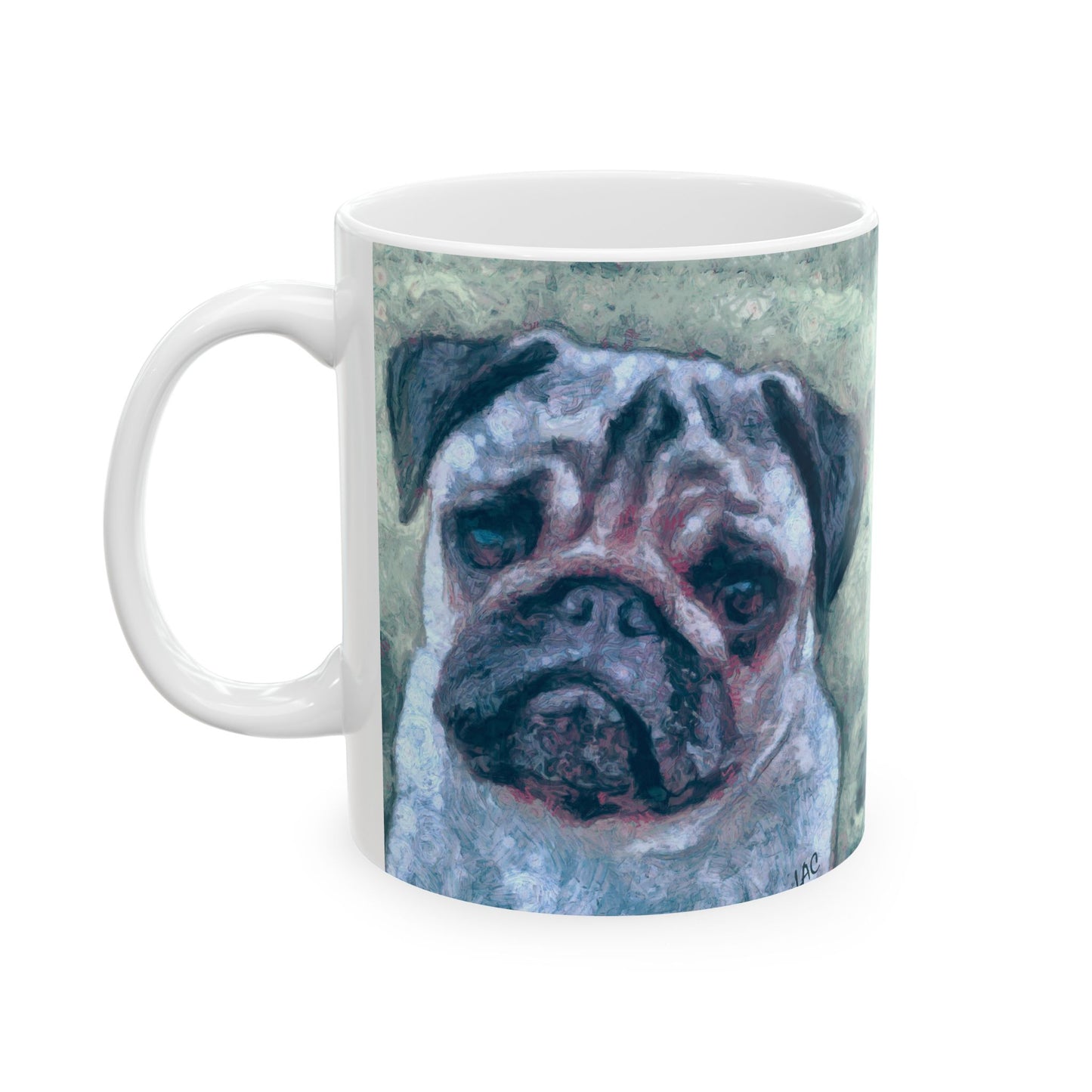 Pug 'Pompey' Ceramic Mug 11oz