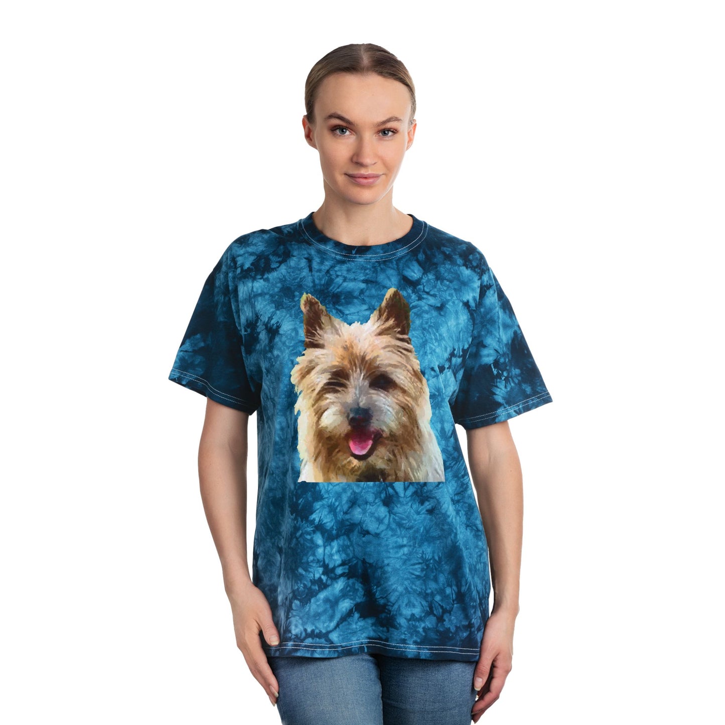 Cairn Terrier 'Toto' Unisex Tie-Dye Tee, Crystal