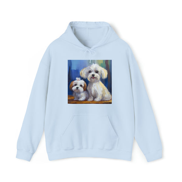Maltese Dogs Unisex 50/50 Hooded Sweatshirt