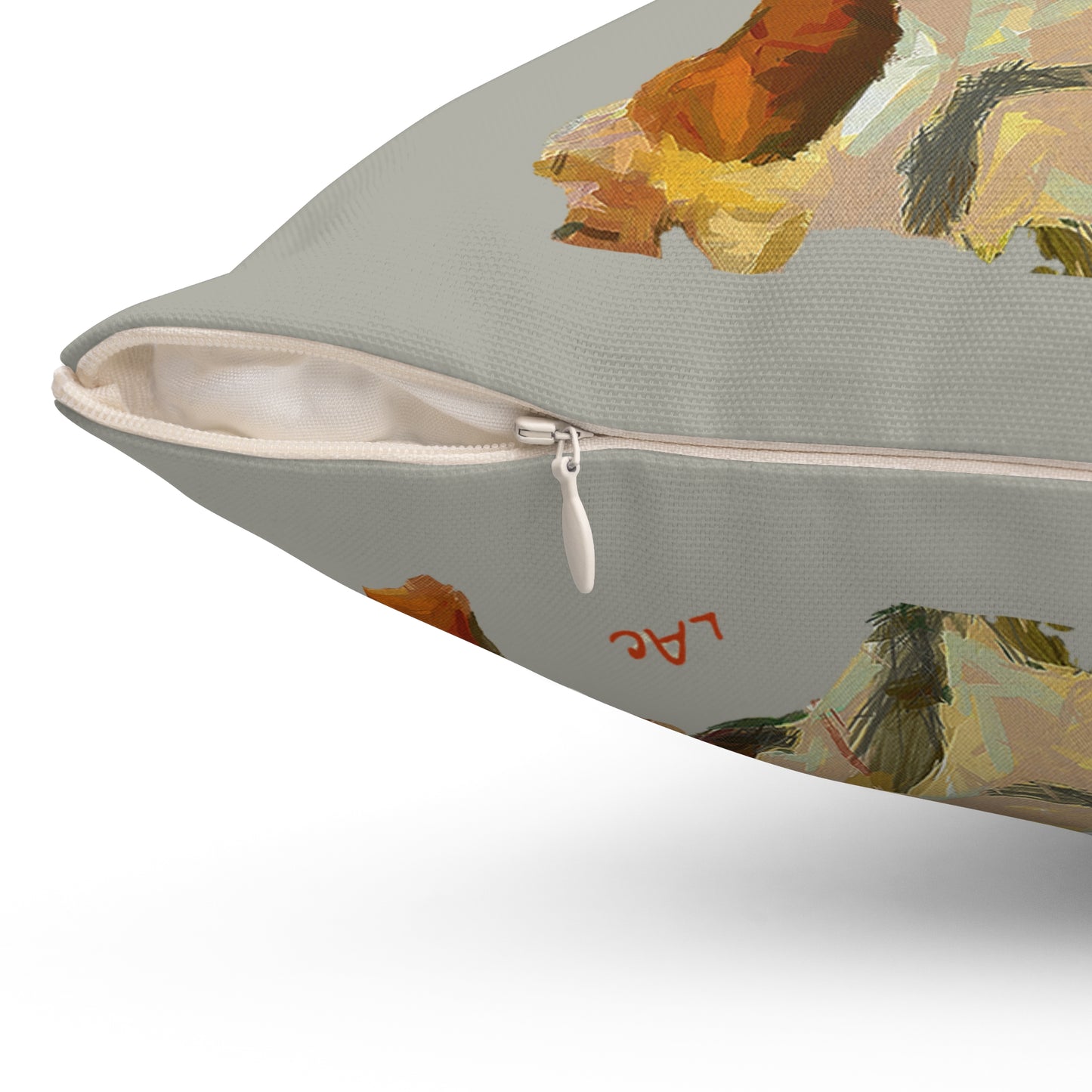 Basset Hound 'Lautrec' Spun Polyester Throw Pillow