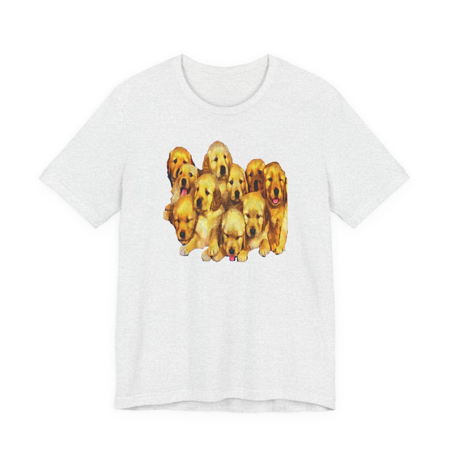 Golden Retriever Puppies Unisex Jersey Short Sleeve Tee
