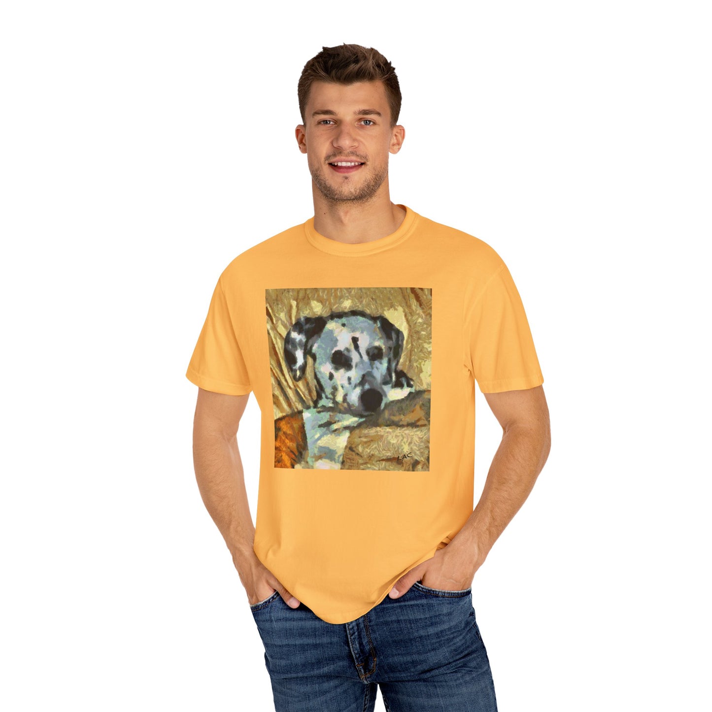 Dalmatian 'Breakfast Time' Unisex Relax Fit Garment-Dyed T-shirt