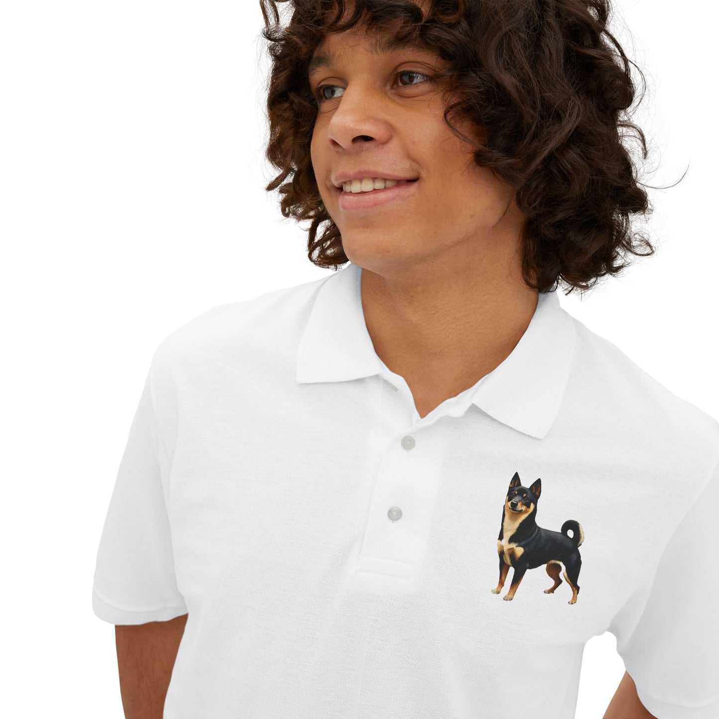 Black & Tan Shiba Inu - Men's Piqué Polo