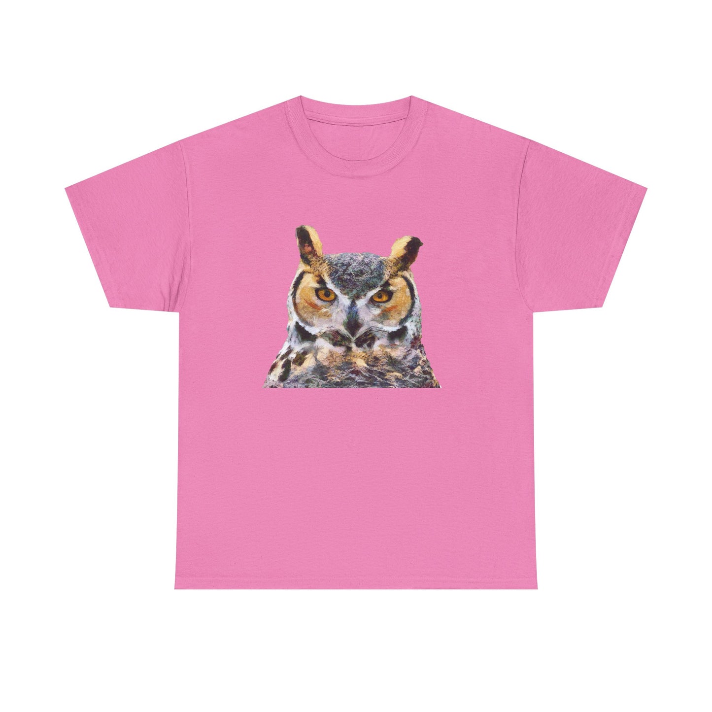 Great Horned Owl 'Hooty' Unisex Heavy Cotton Tee