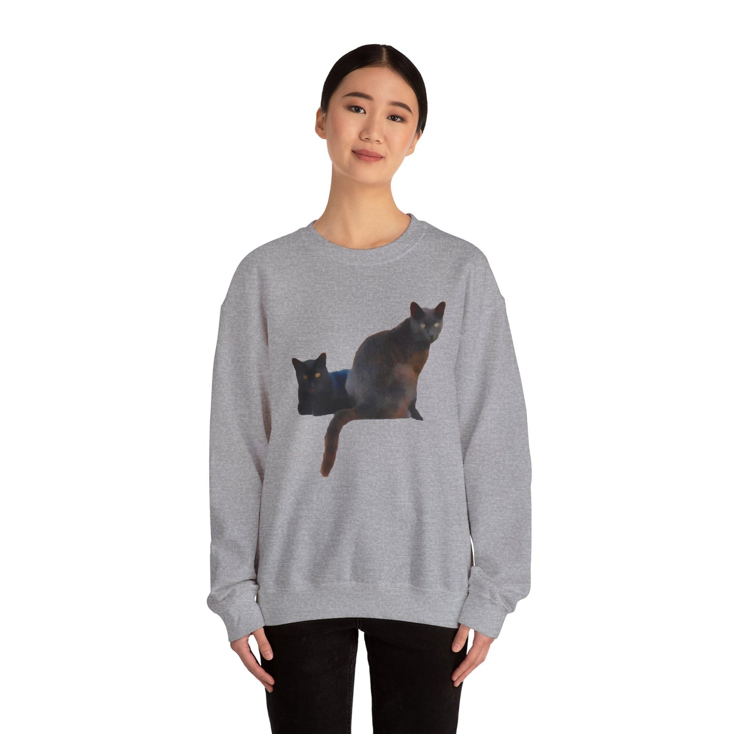 Black Cats 'Sifnos Sisters' Unisex 50/50 Crewneck Sweatshirt
