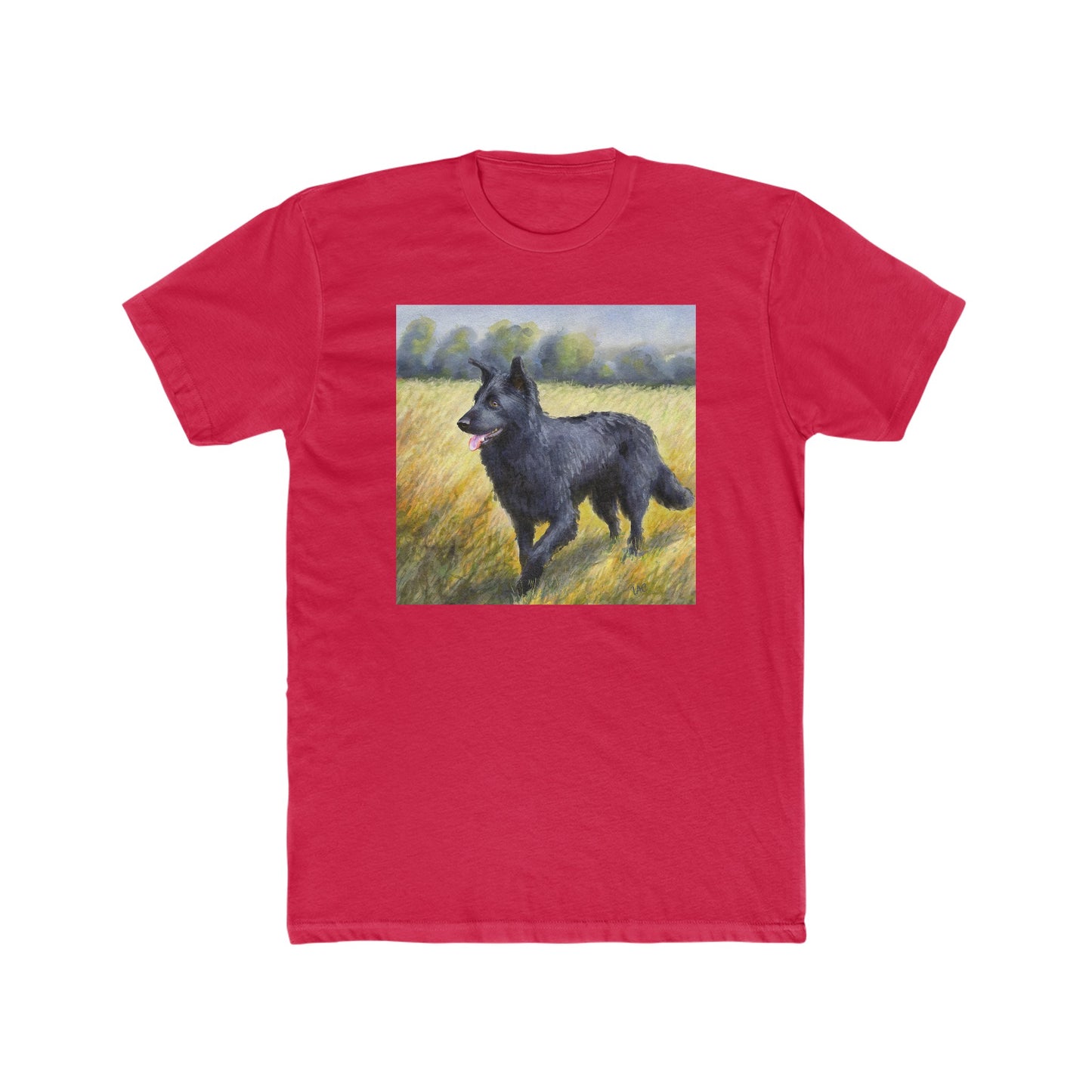Mudi -- Men's Fitted Cotton Crew Tee