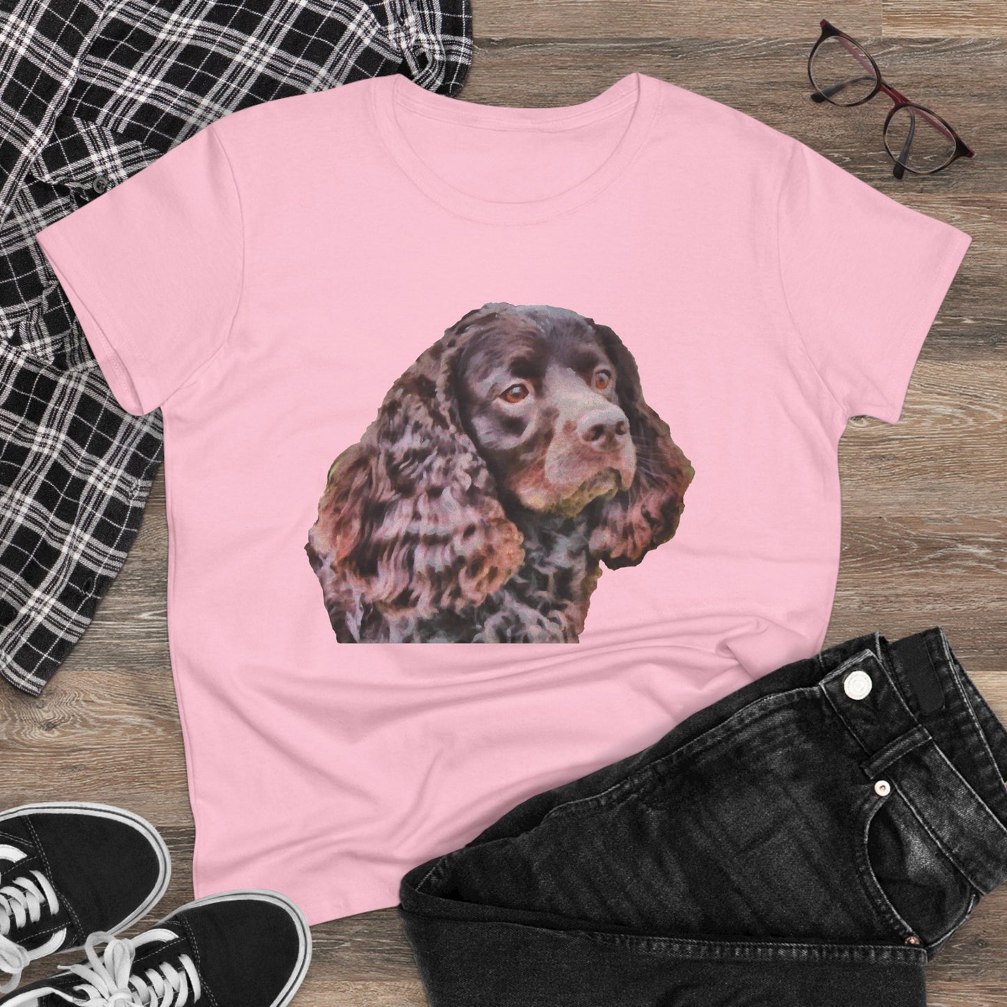 American Water Spaniel Women's Midweight Cotton Tee