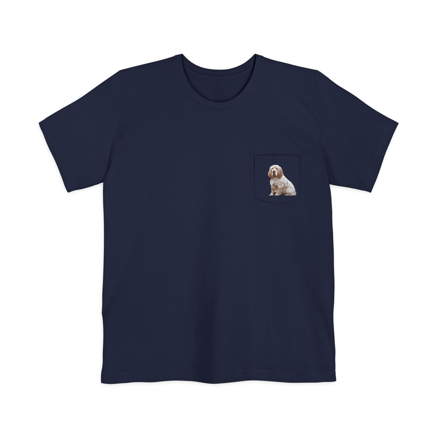 Clumber Spaniel Unisex Pocket T-shirt