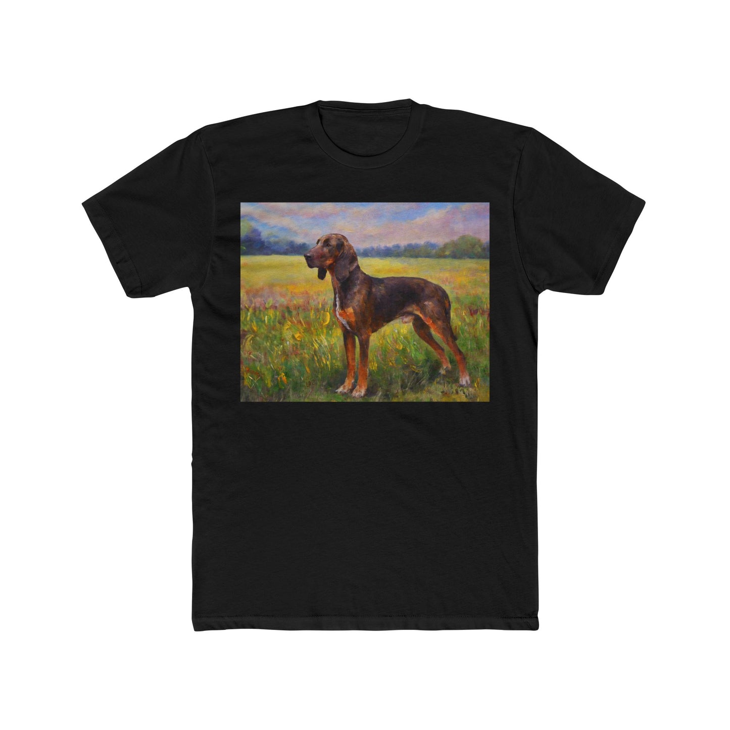 Plott Hound Men's Fitted Cotton Crew Tee